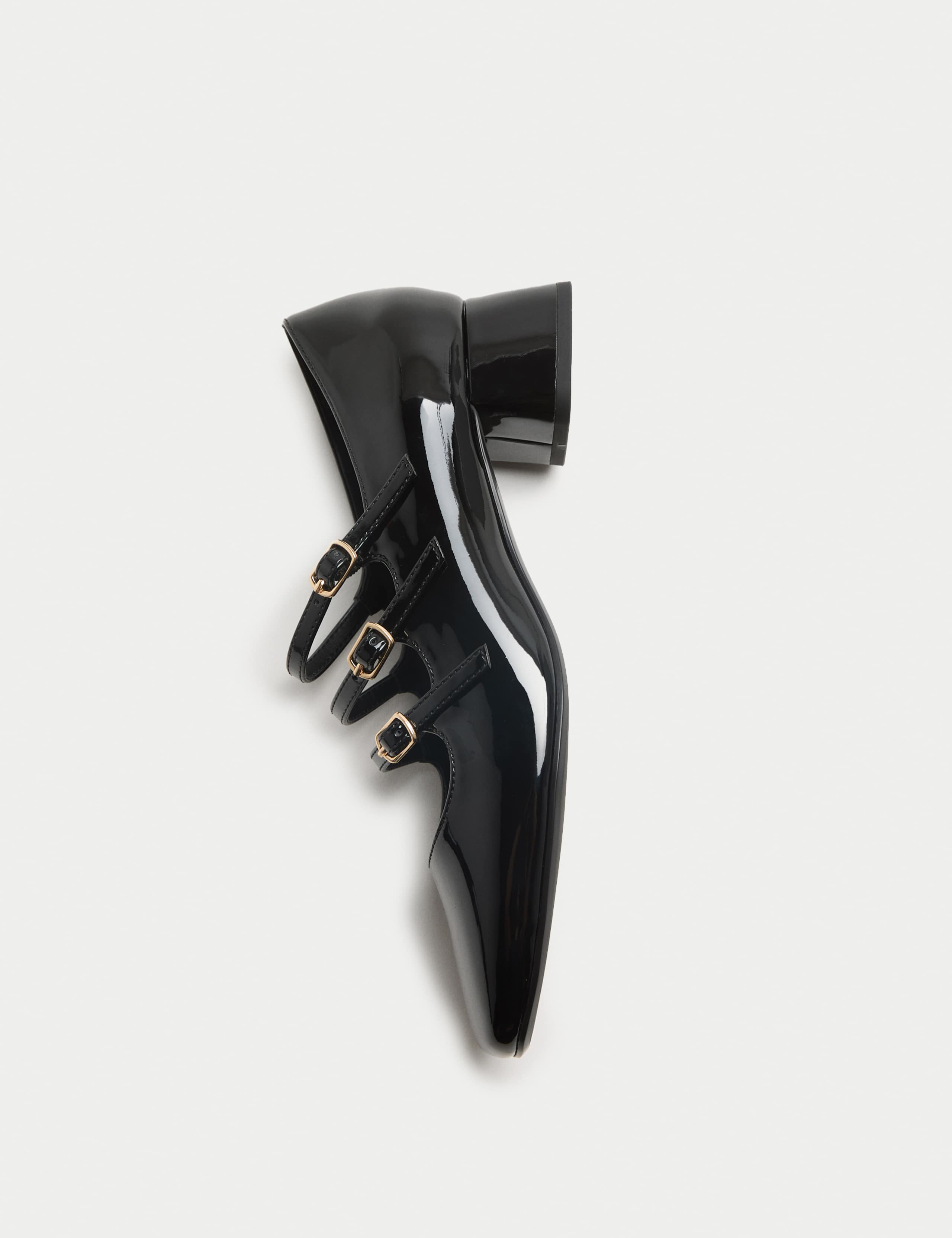 Wide Fit Strappy Block Heel Mary Jane Shoes 2 of 3