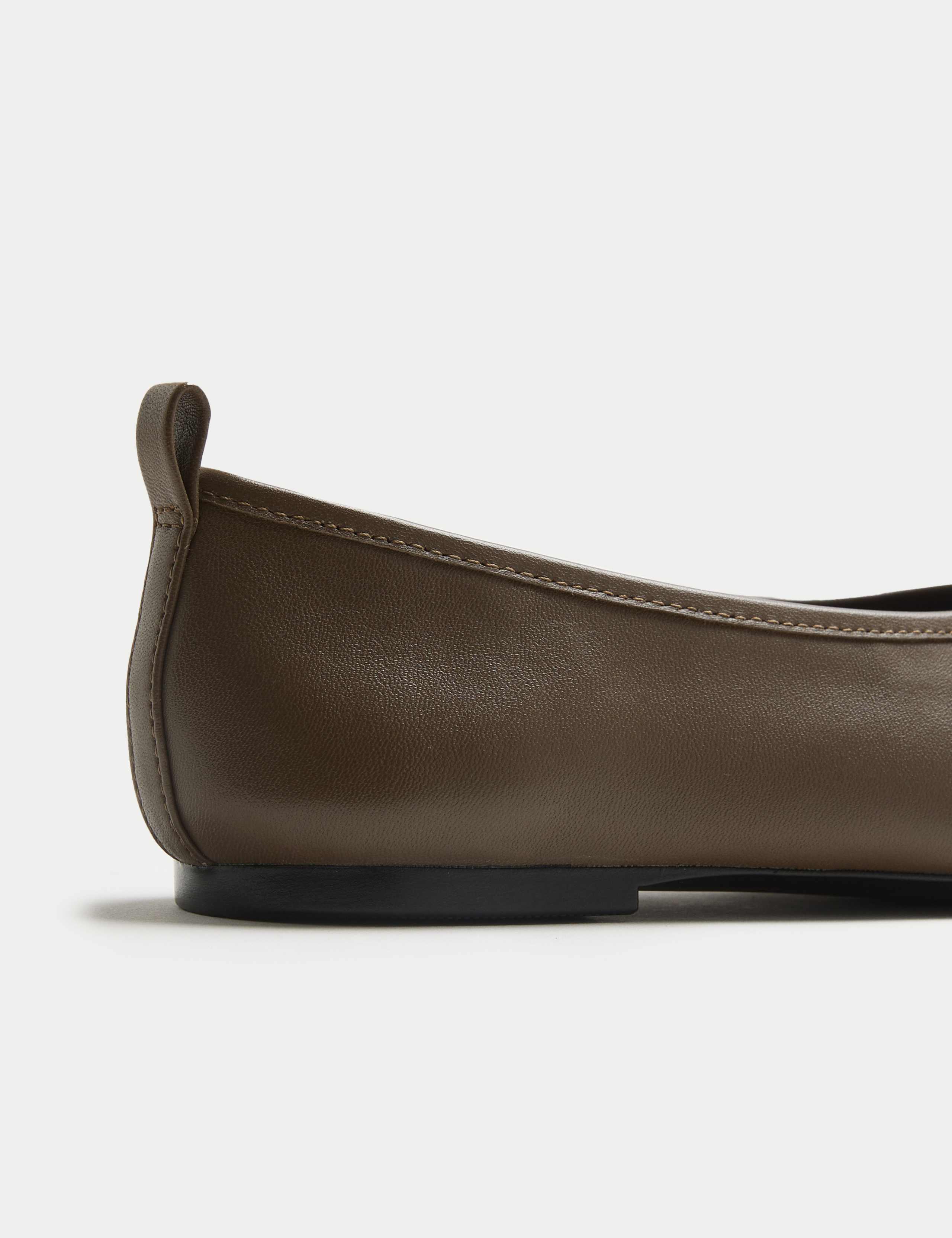 Leather Flat Ballet Pumps 4 of 4