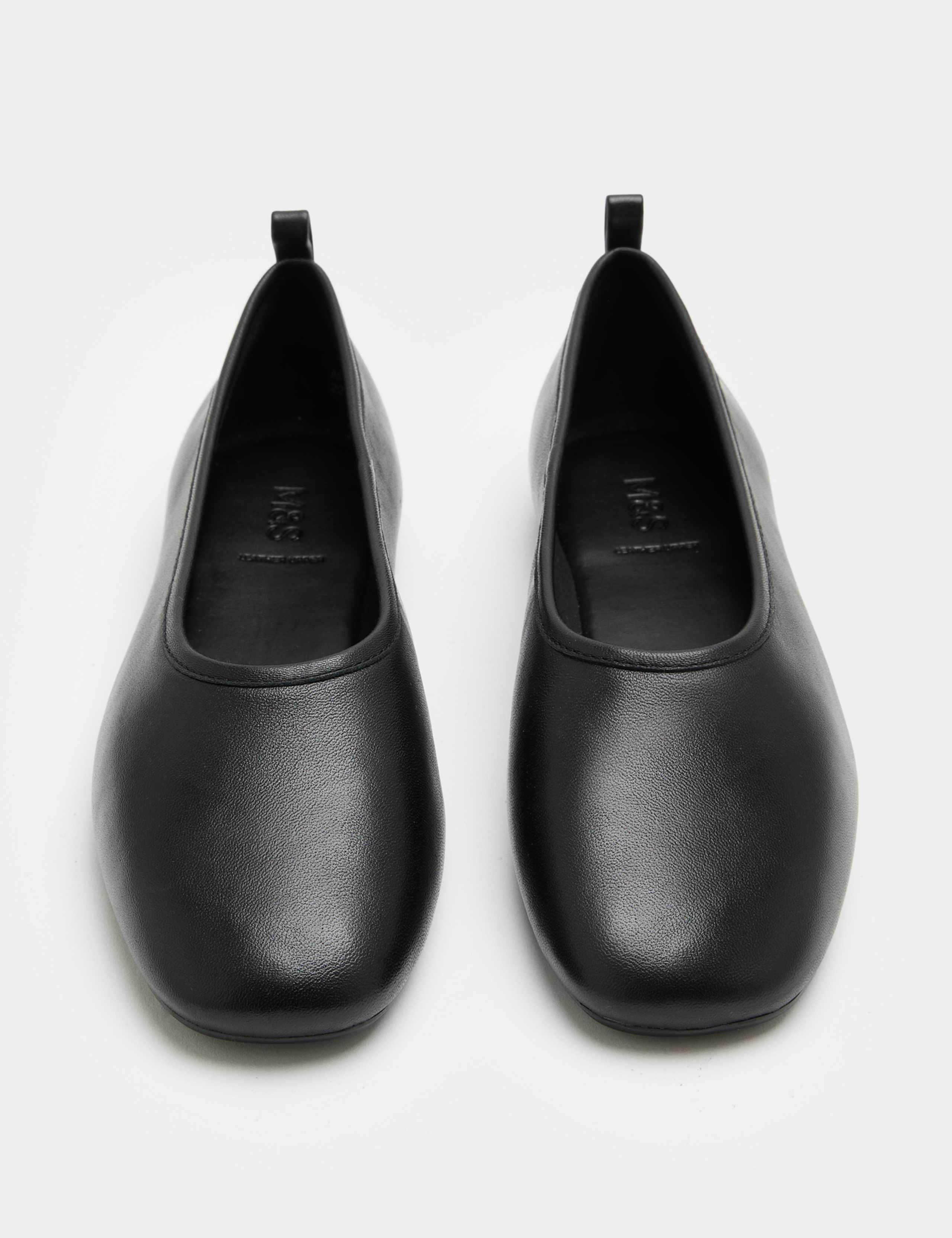 Leather Flat Ballet Pumps 1 of 3