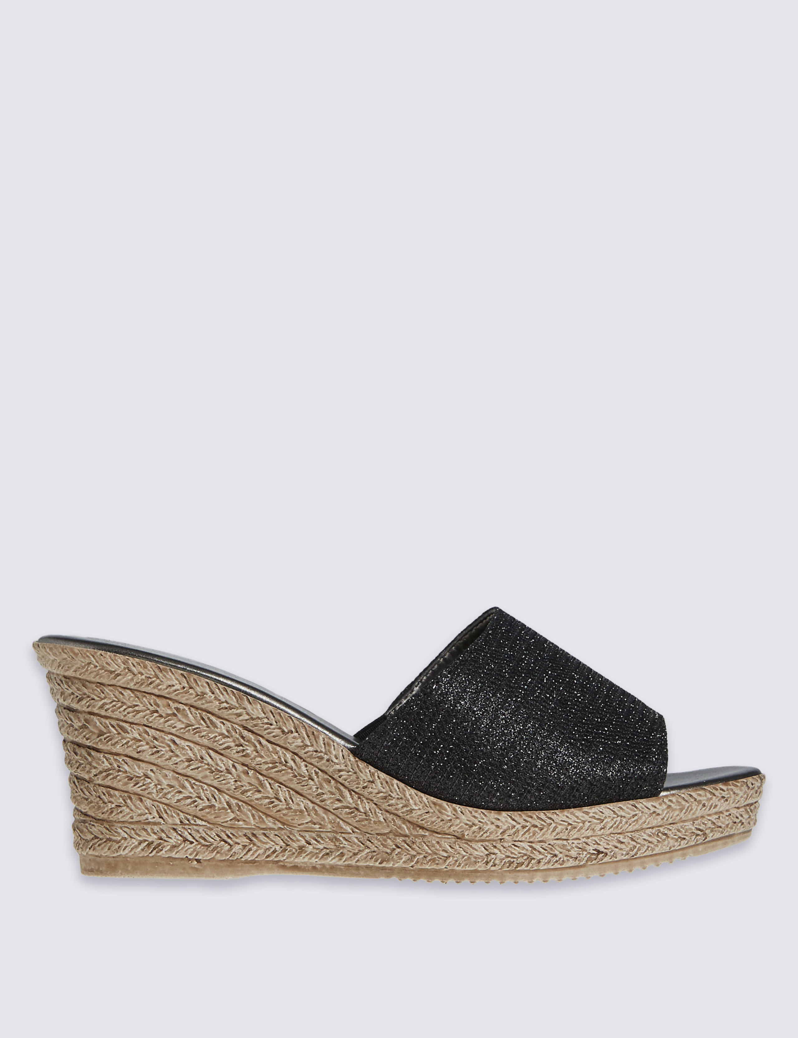 Wedge Heel Glitter Sandals 2 of 6