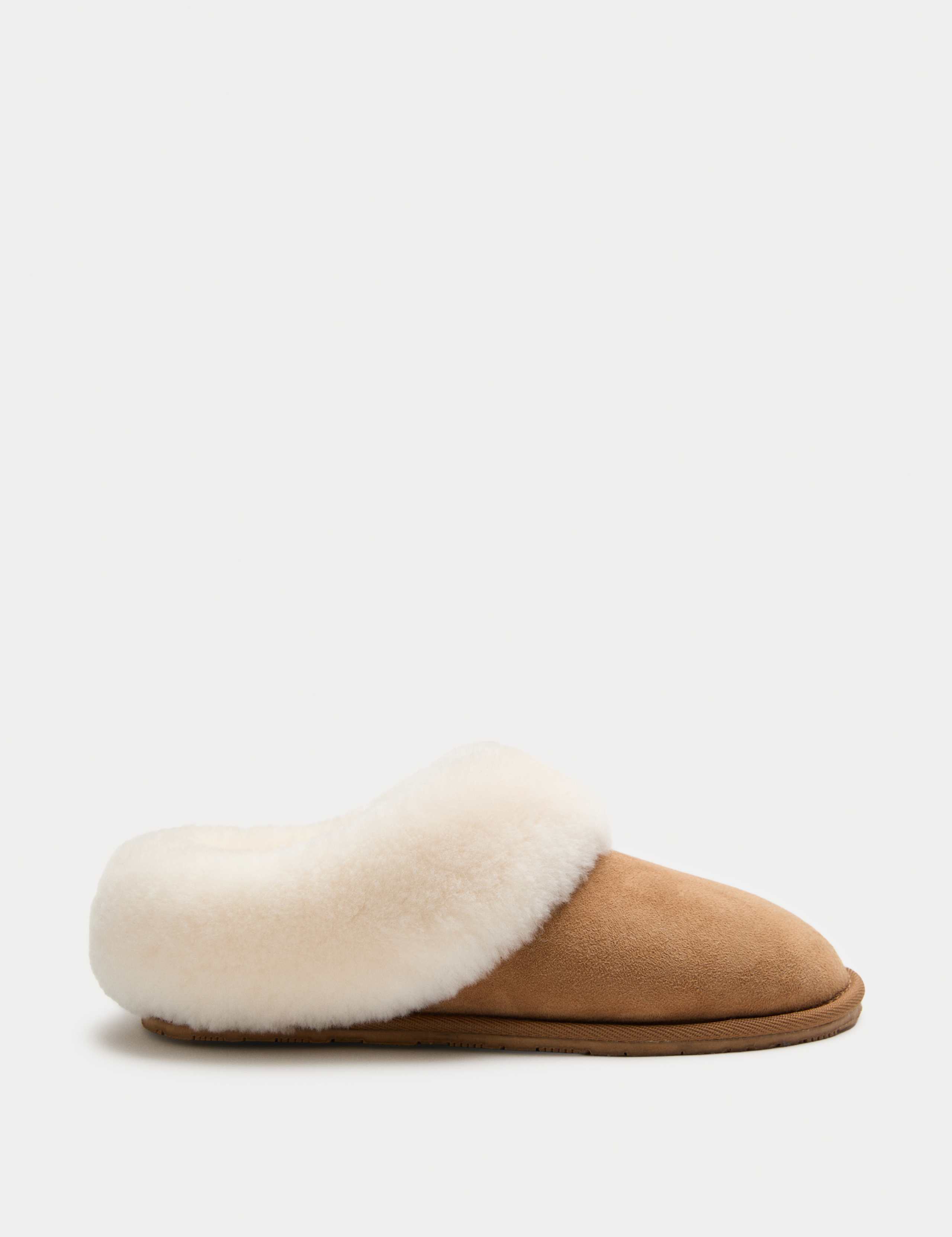 Suede Shearling Lined Mule Slippers 2 of 3