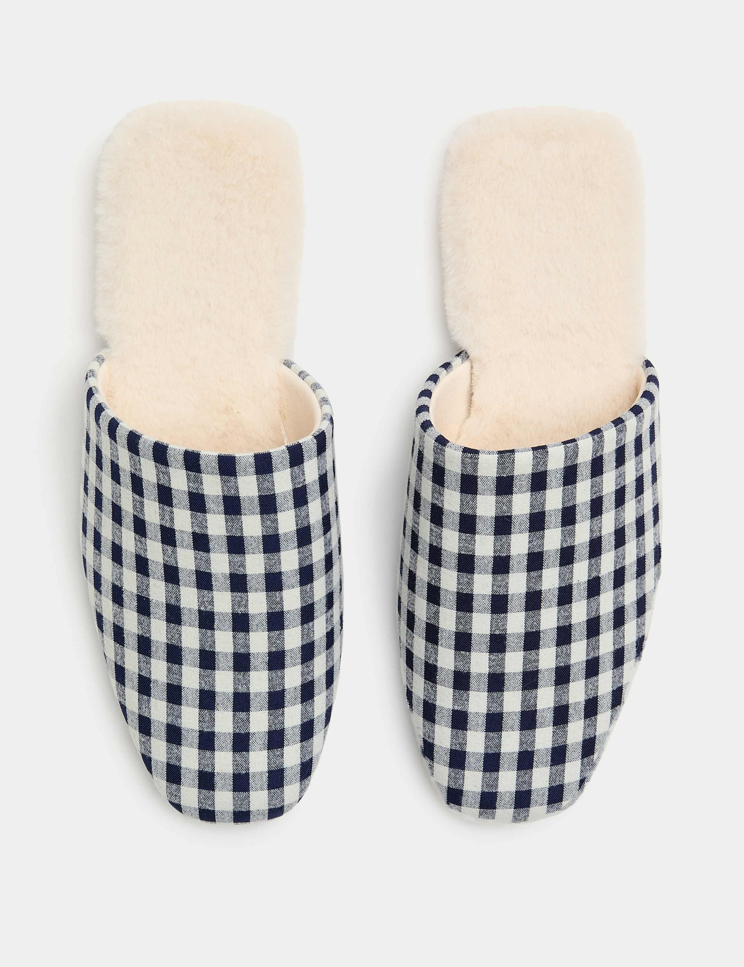 Faux Fur Mule Slippers 2 of 3