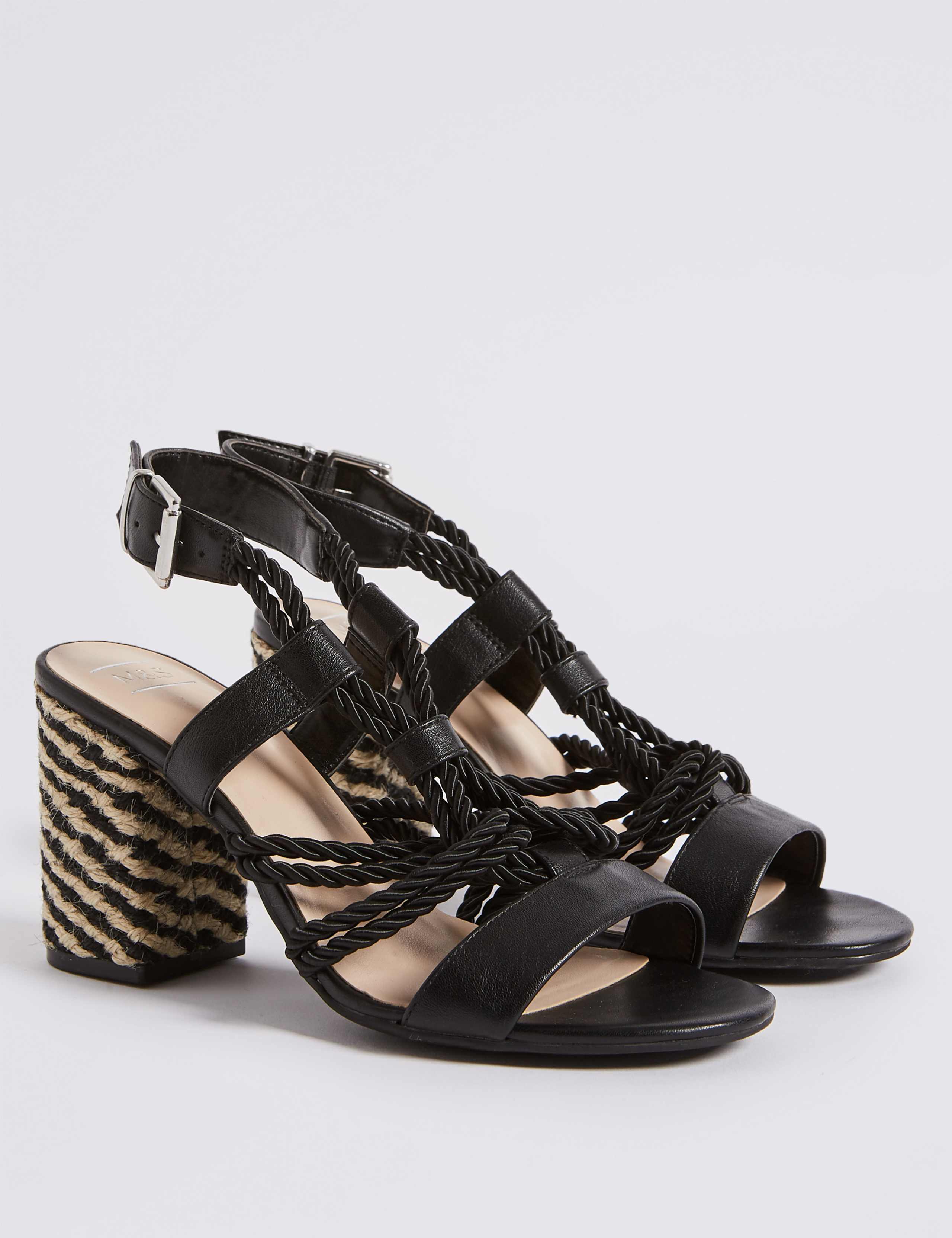 Block Heel Rope Sandals 3 of 6