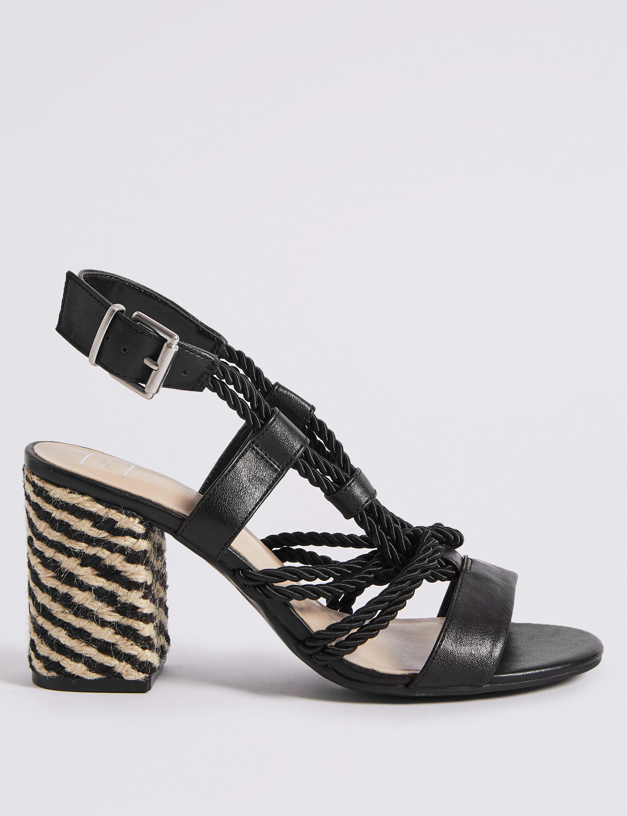 Block Heel Rope Sandals 2 of 6