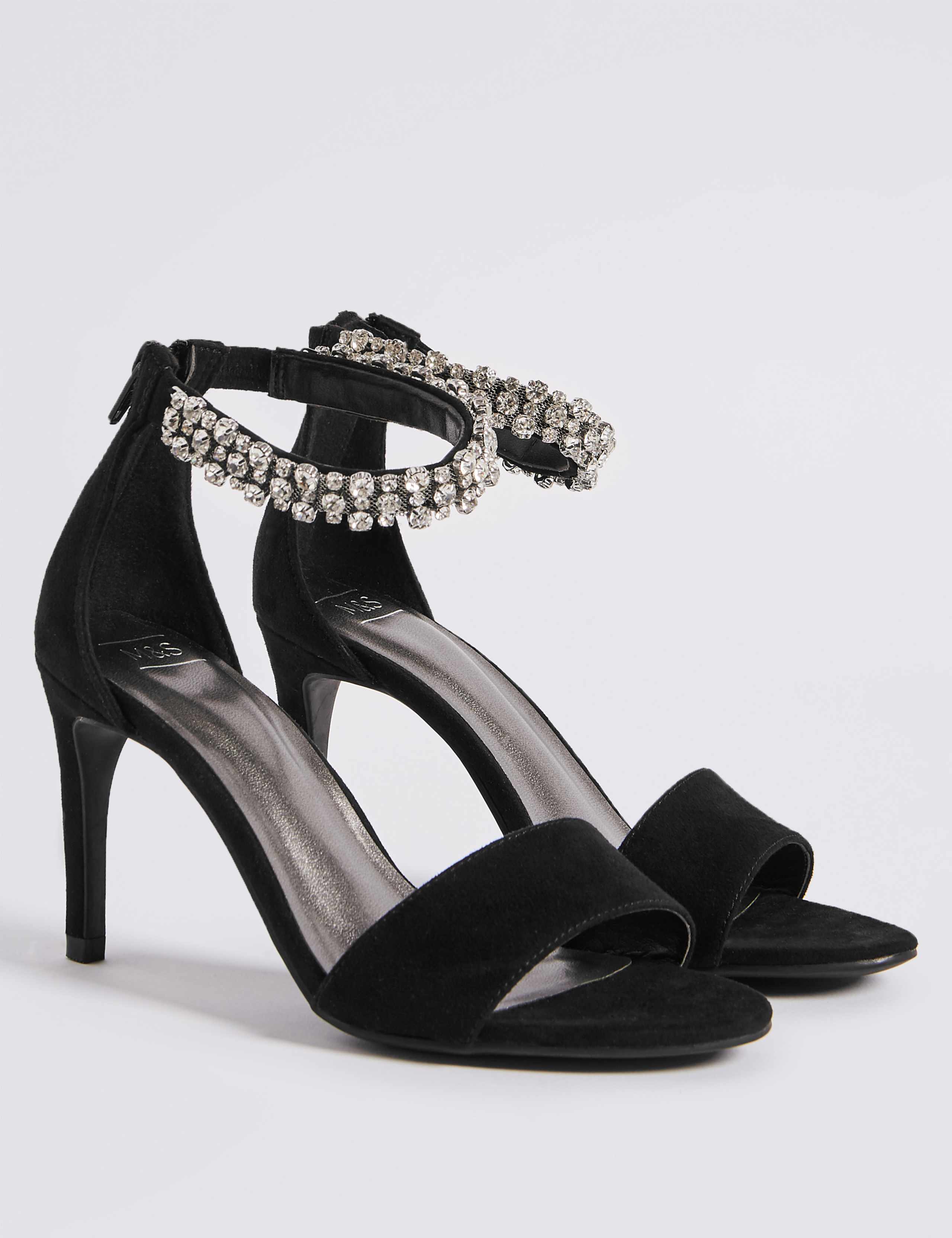 Stiletto Heel Jewel Ankle Strap Sandals 2 of 5