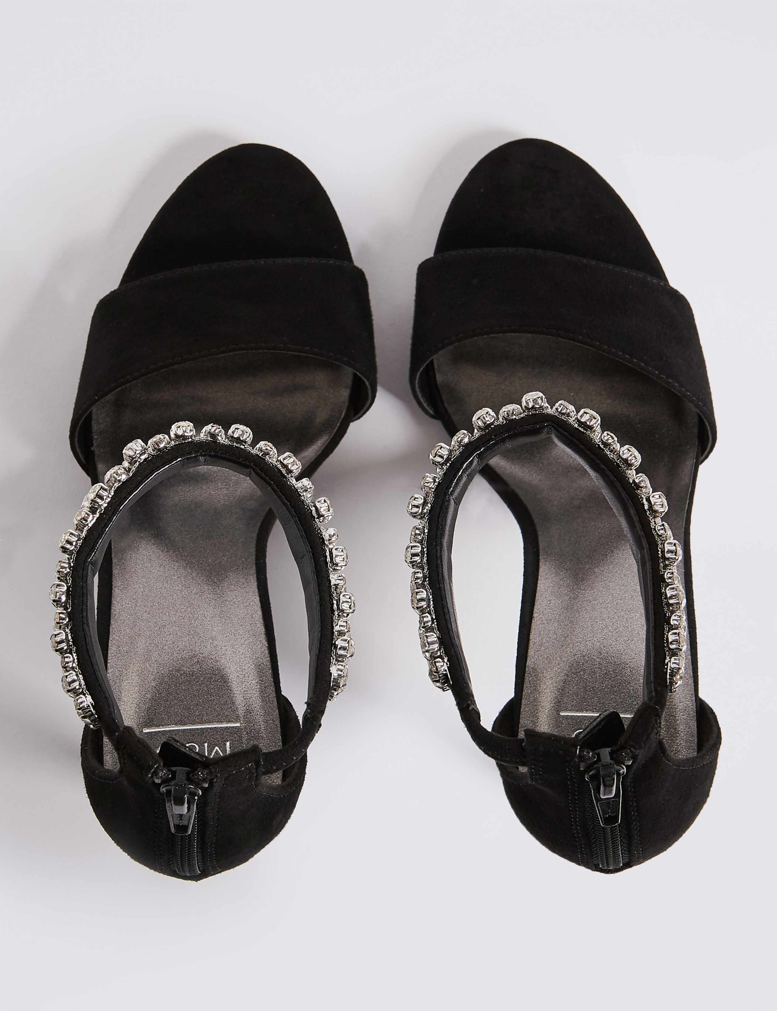 Stiletto Heel Jewel Ankle Strap Sandals 3 of 5