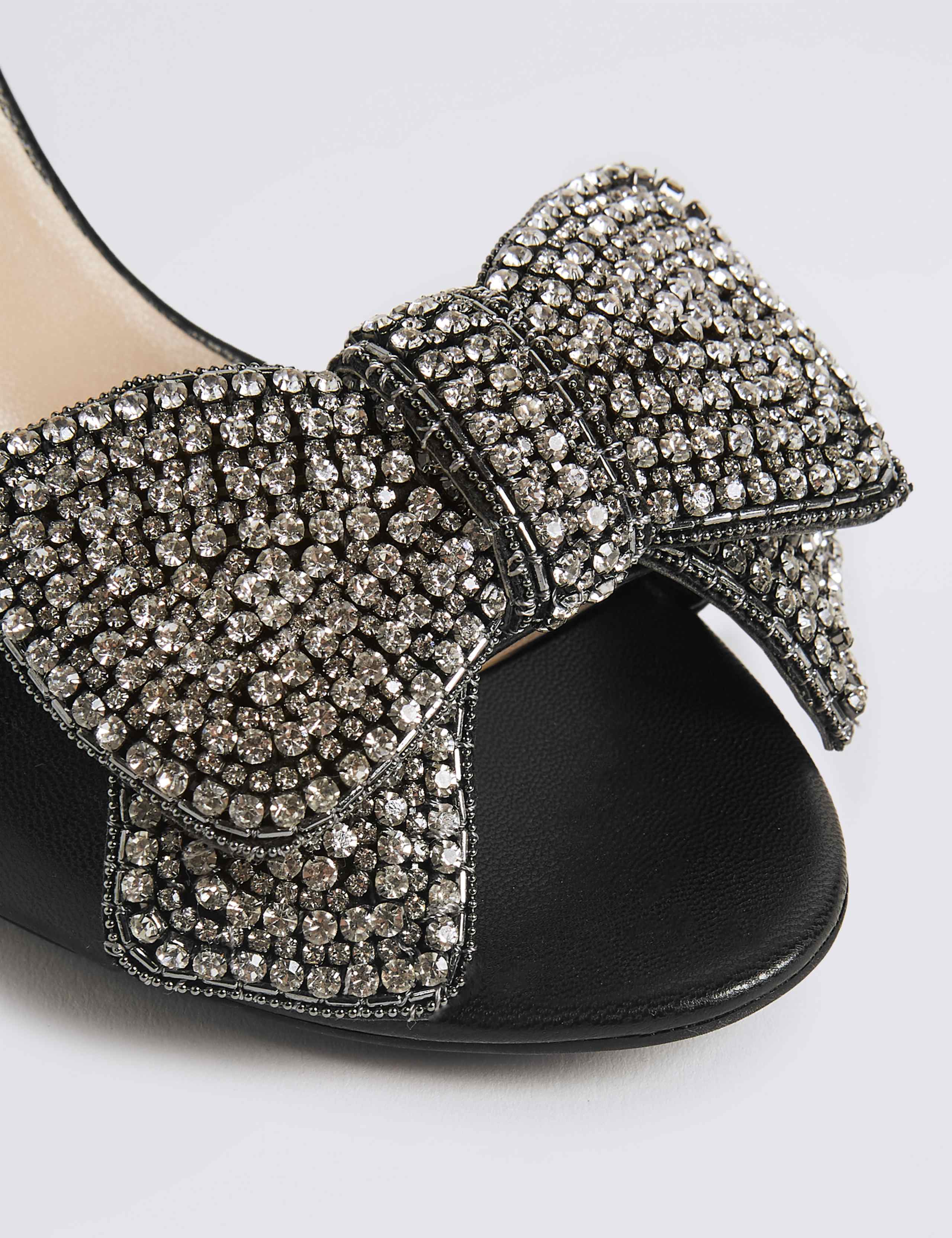 Stiletto Heel Jewelled Bow Sandals 5 of 5