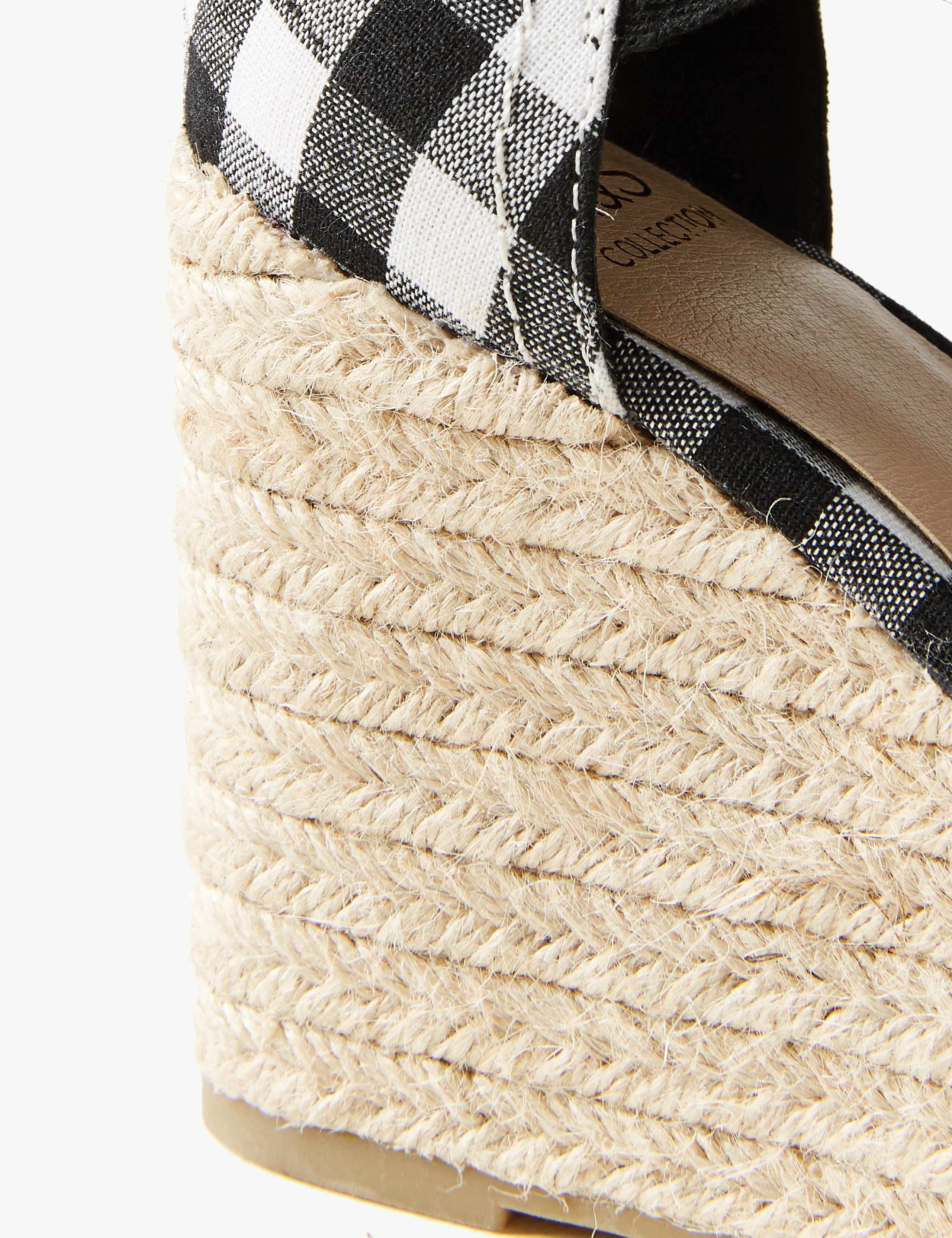 Wedge Heel Checked Espadrille Sandals 4 of 5