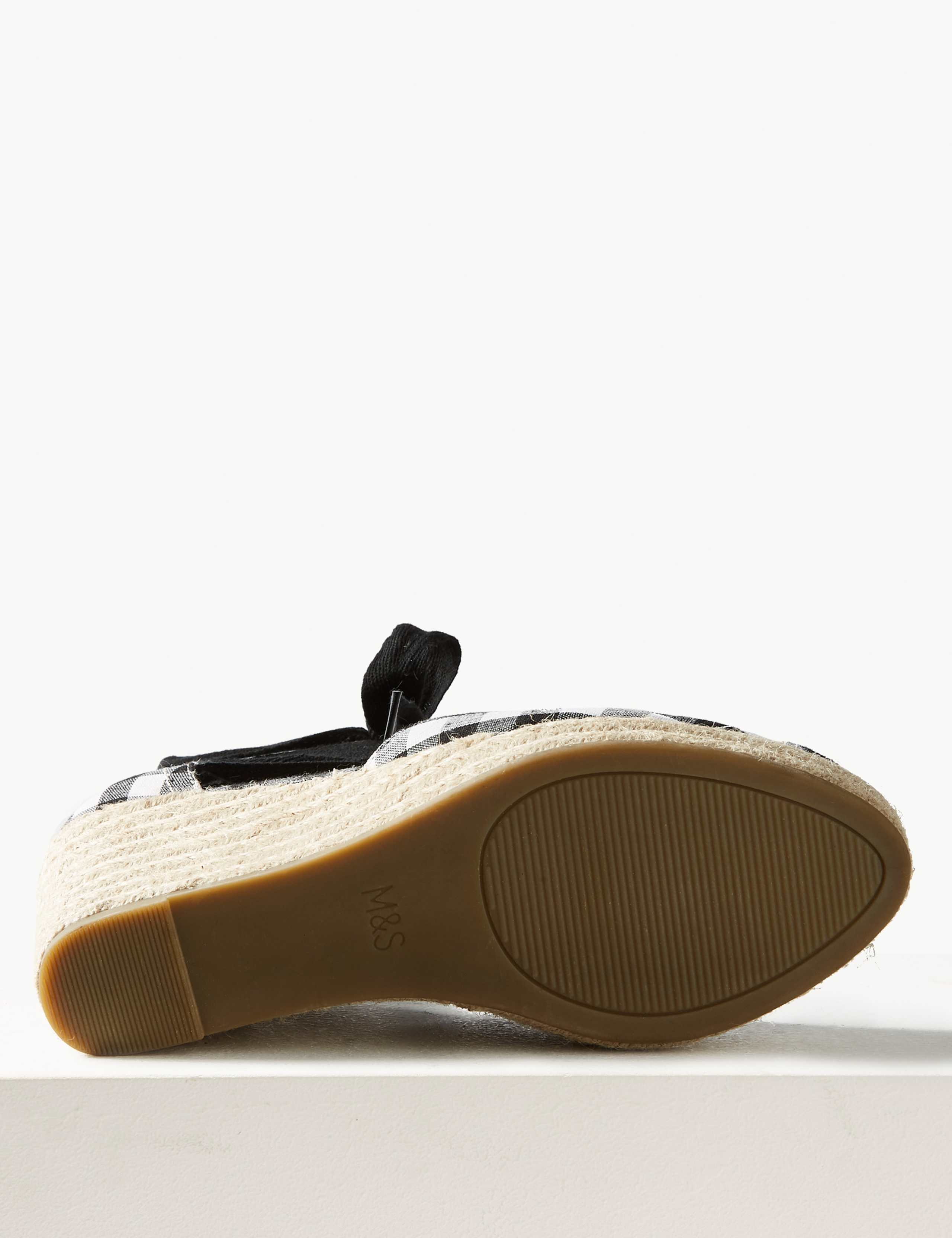 Wedge Heel Checked Espadrille Sandals 5 of 5