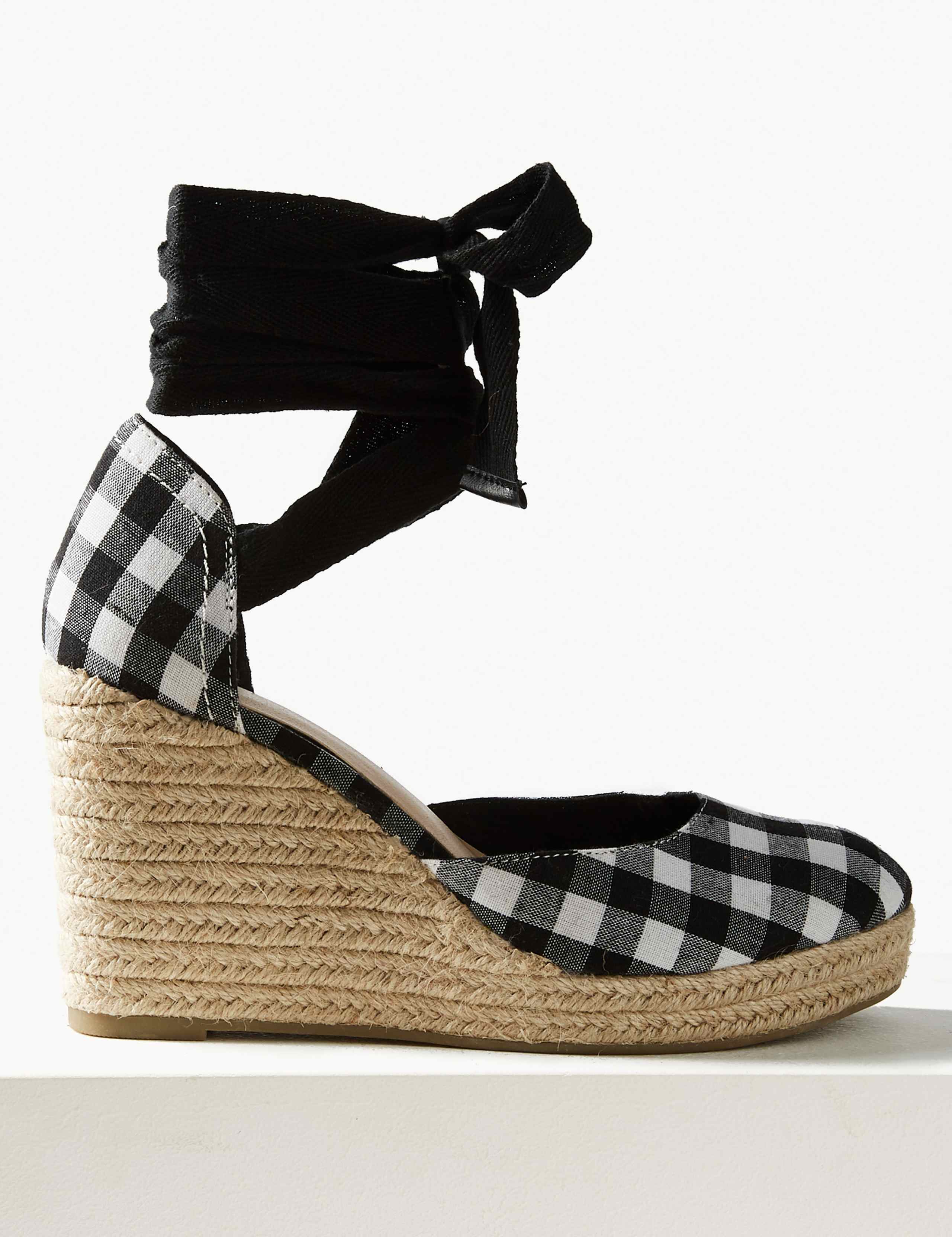 Wedge Heel Checked Espadrille Sandals 2 of 5