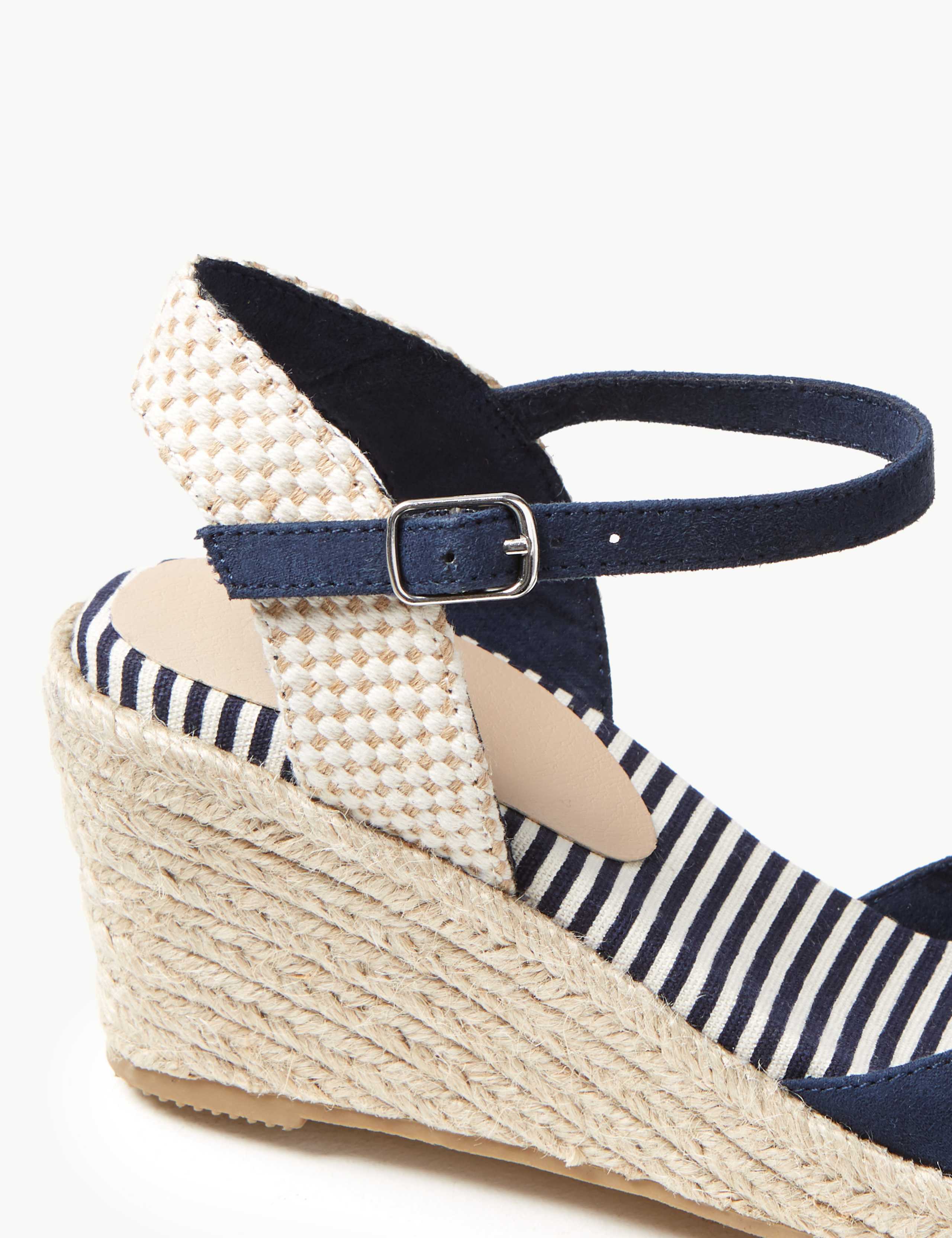 Suede Ankle Strap Wedge Espadrilles 4 of 5