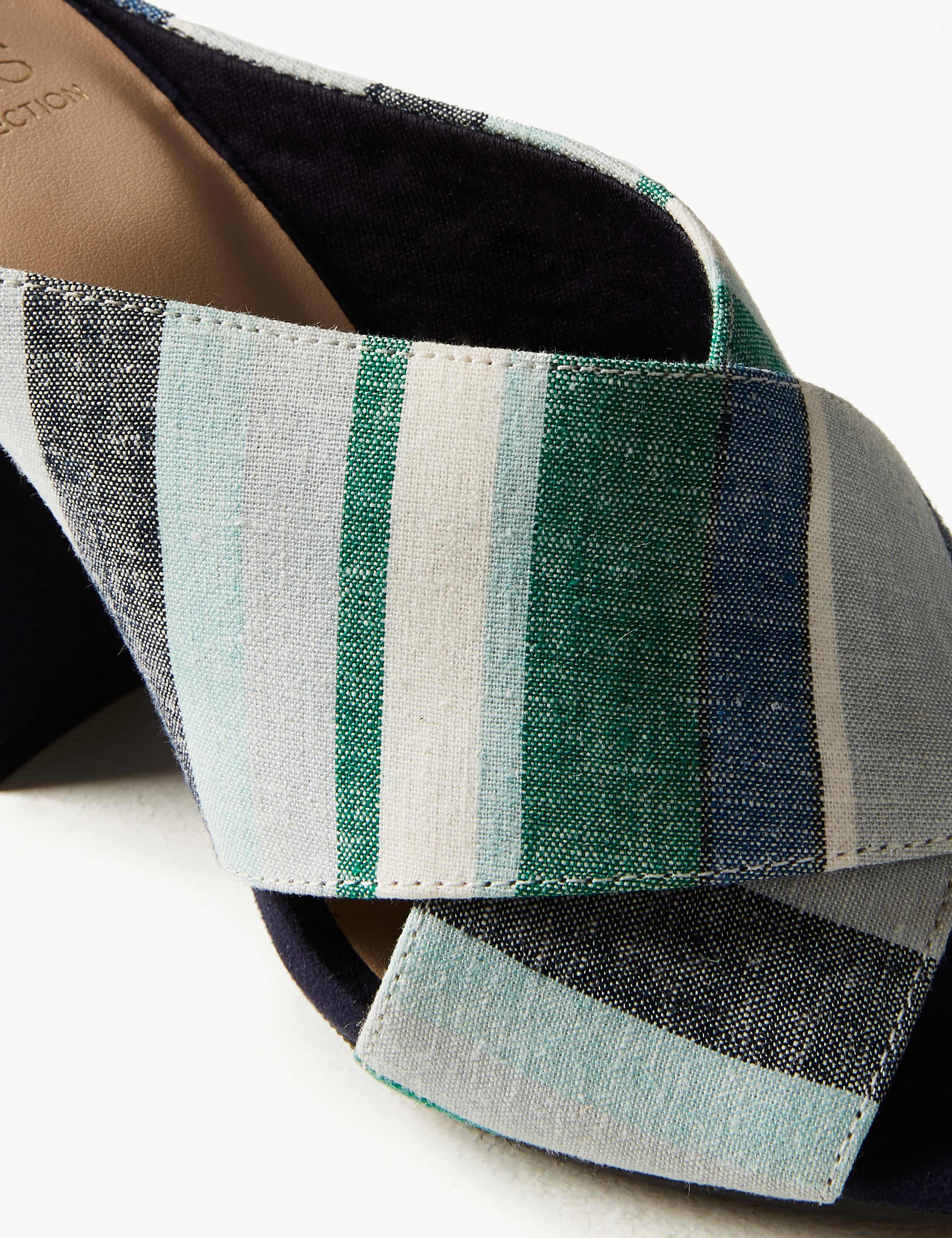 Striped Crossover Mule Sandals 4 of 5