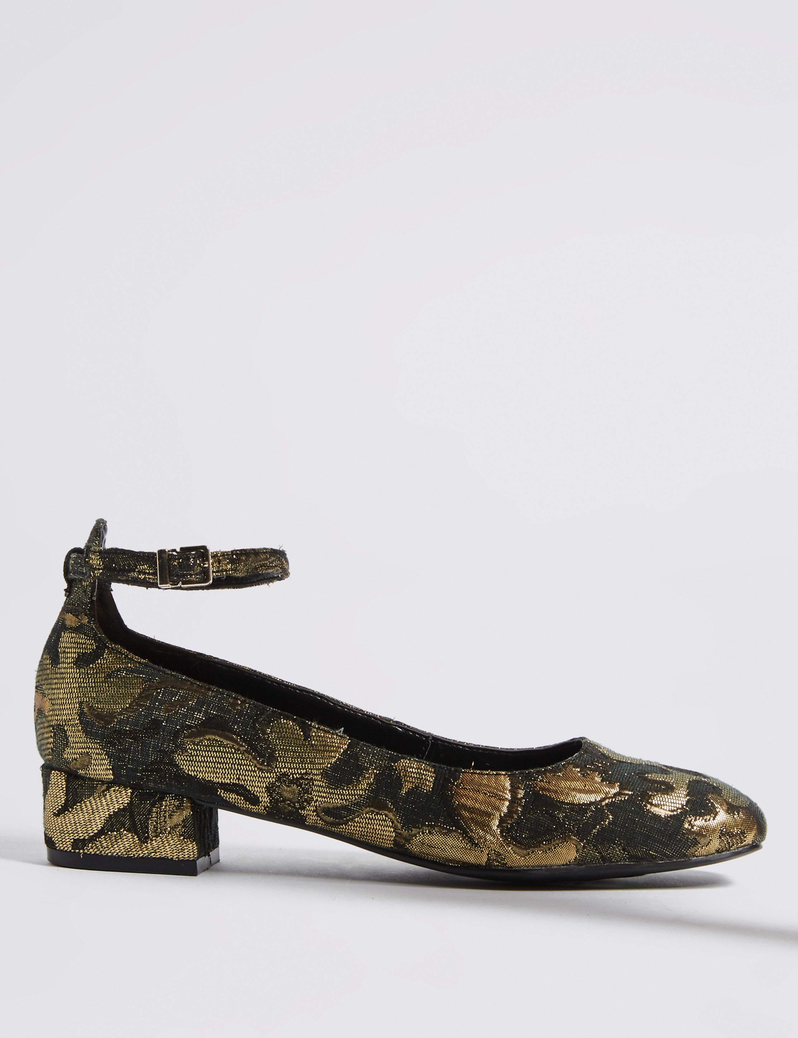 Block Heel Ankle Strap Court Shoes 2 of 6