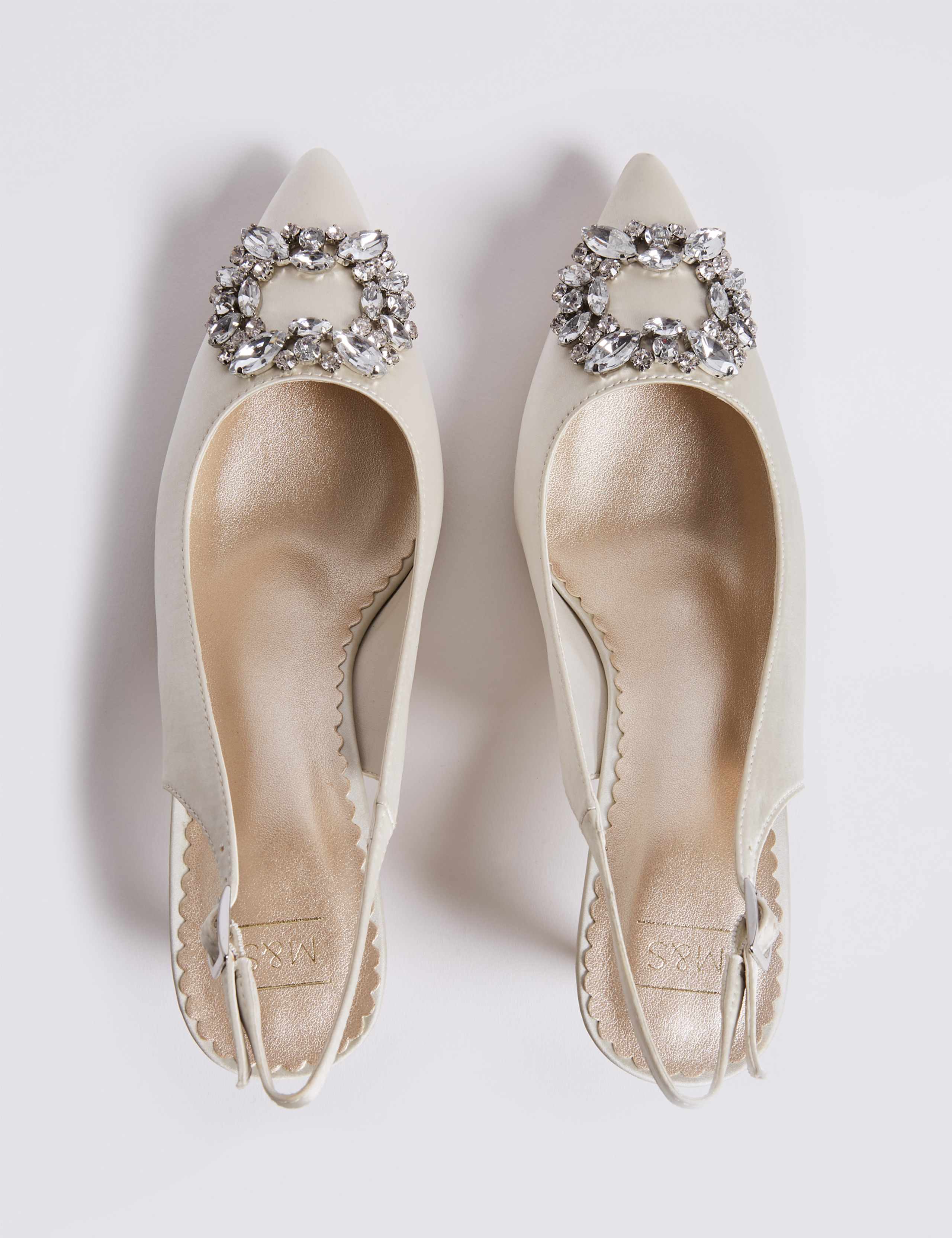 Kitten Heel Jewel Pointed Toe Court Shoes 4 of 6