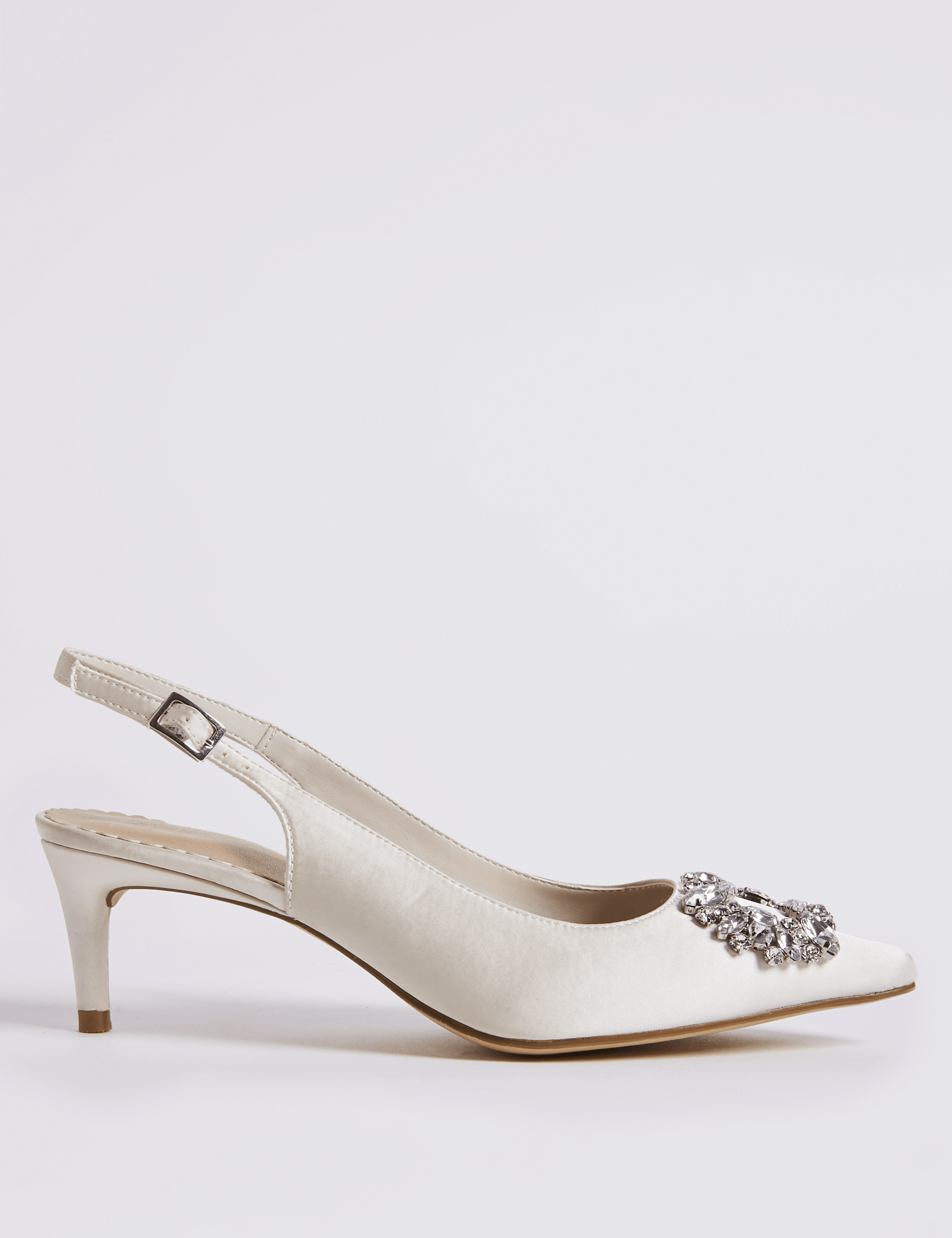 Kitten Heel Jewel Pointed Toe Court Shoes 2 of 6