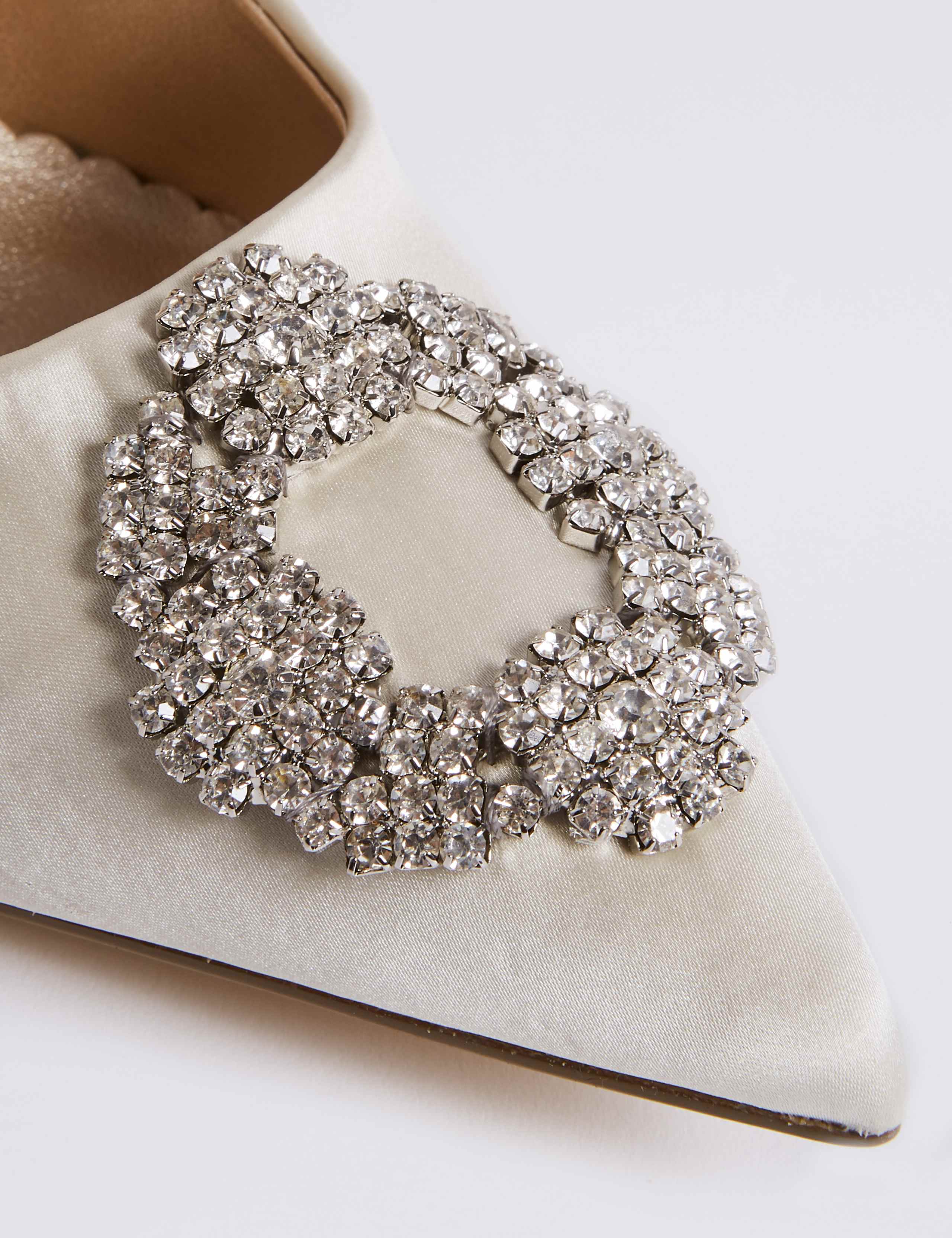Stiletto Heel Jewel Pointed Toe Court Shoes 6 of 6