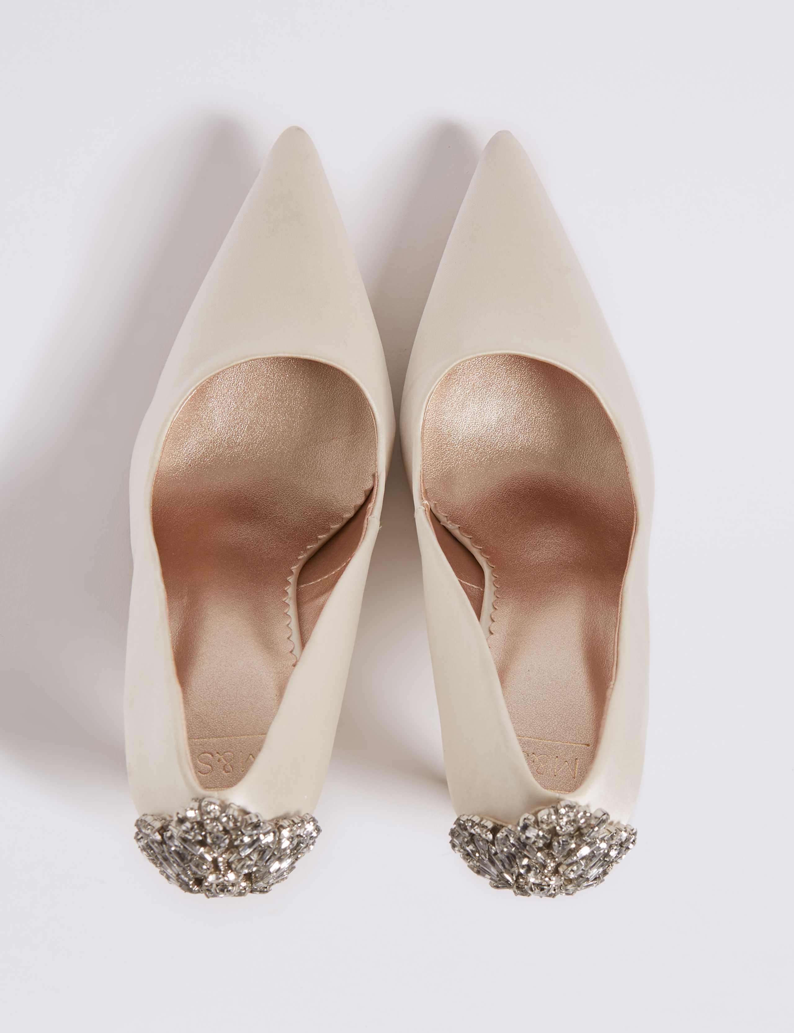 Stiletto Heel Jewel Back Court Shoes 4 of 6