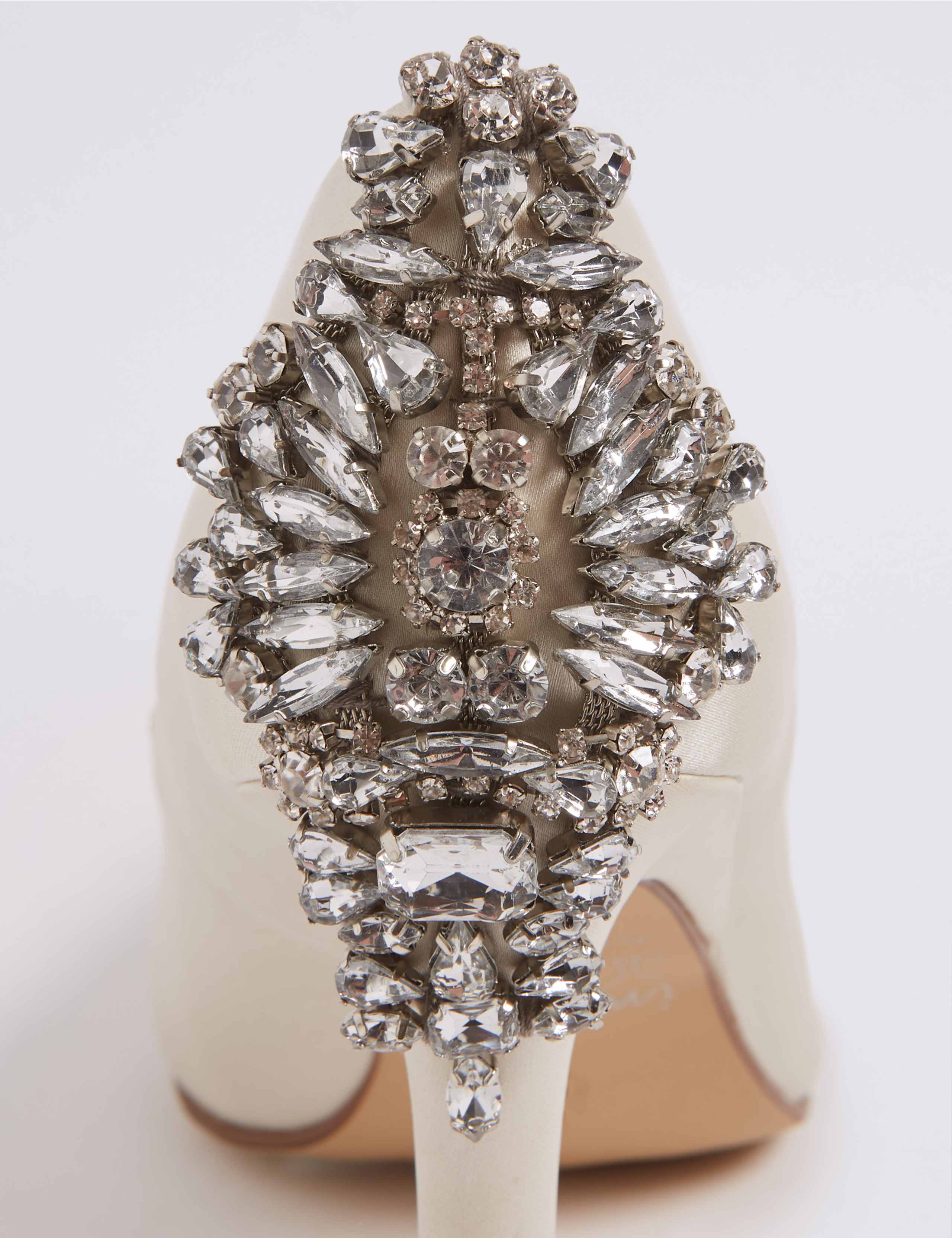 Stiletto Heel Jewel Back Court Shoes 6 of 6