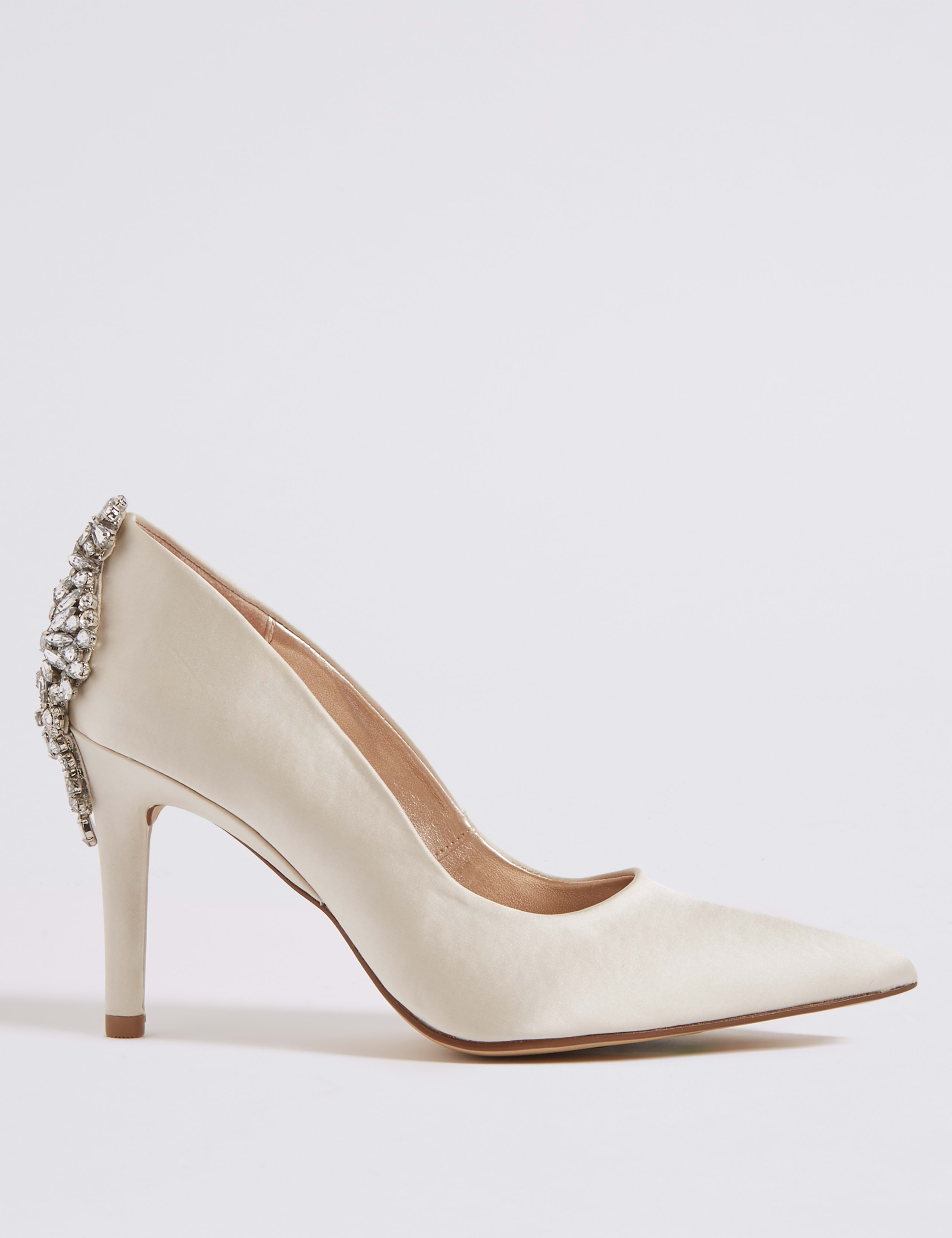 Stiletto Heel Jewel Back Court Shoes 2 of 6