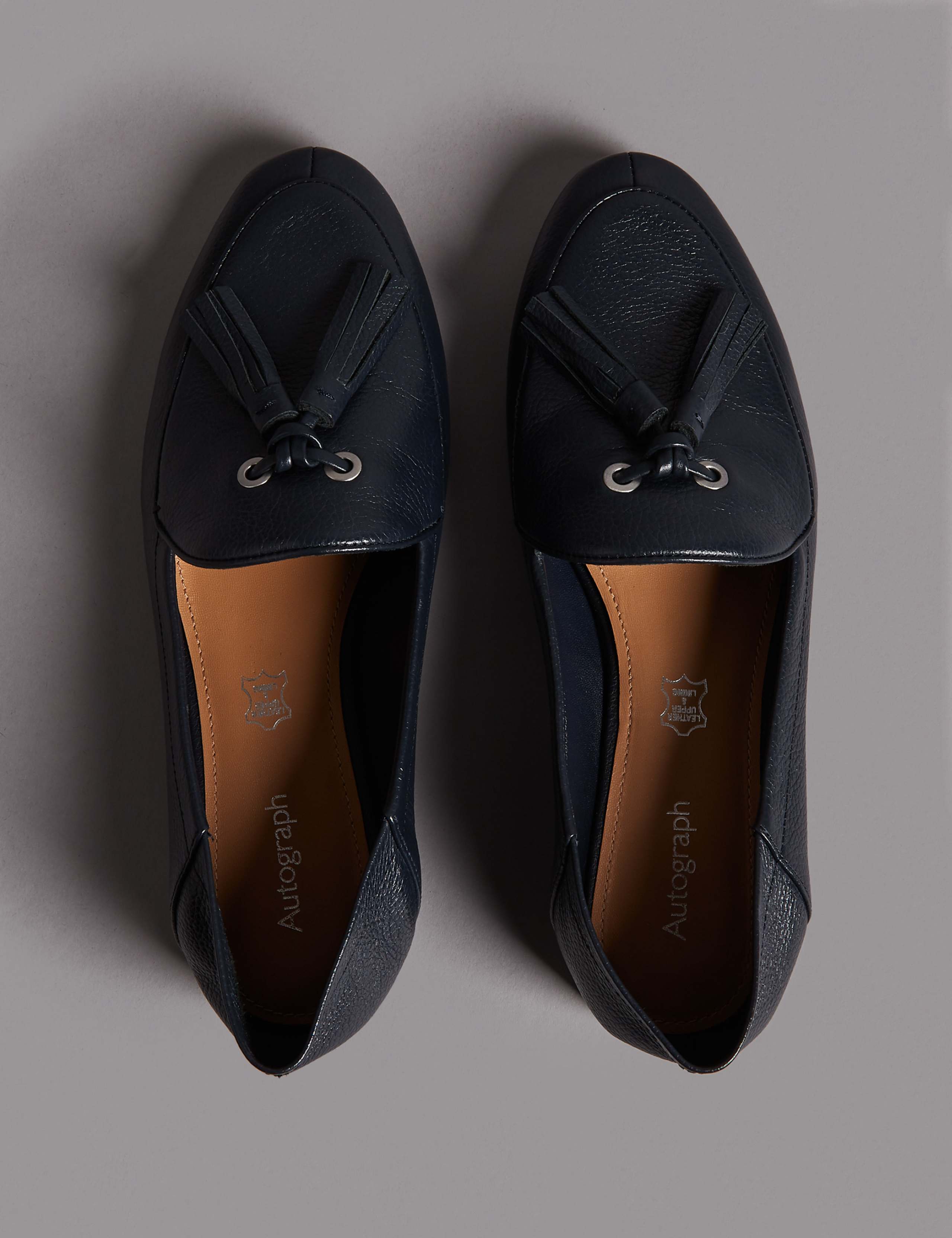 Leather Block Heel Tassel Loafers 4 of 6