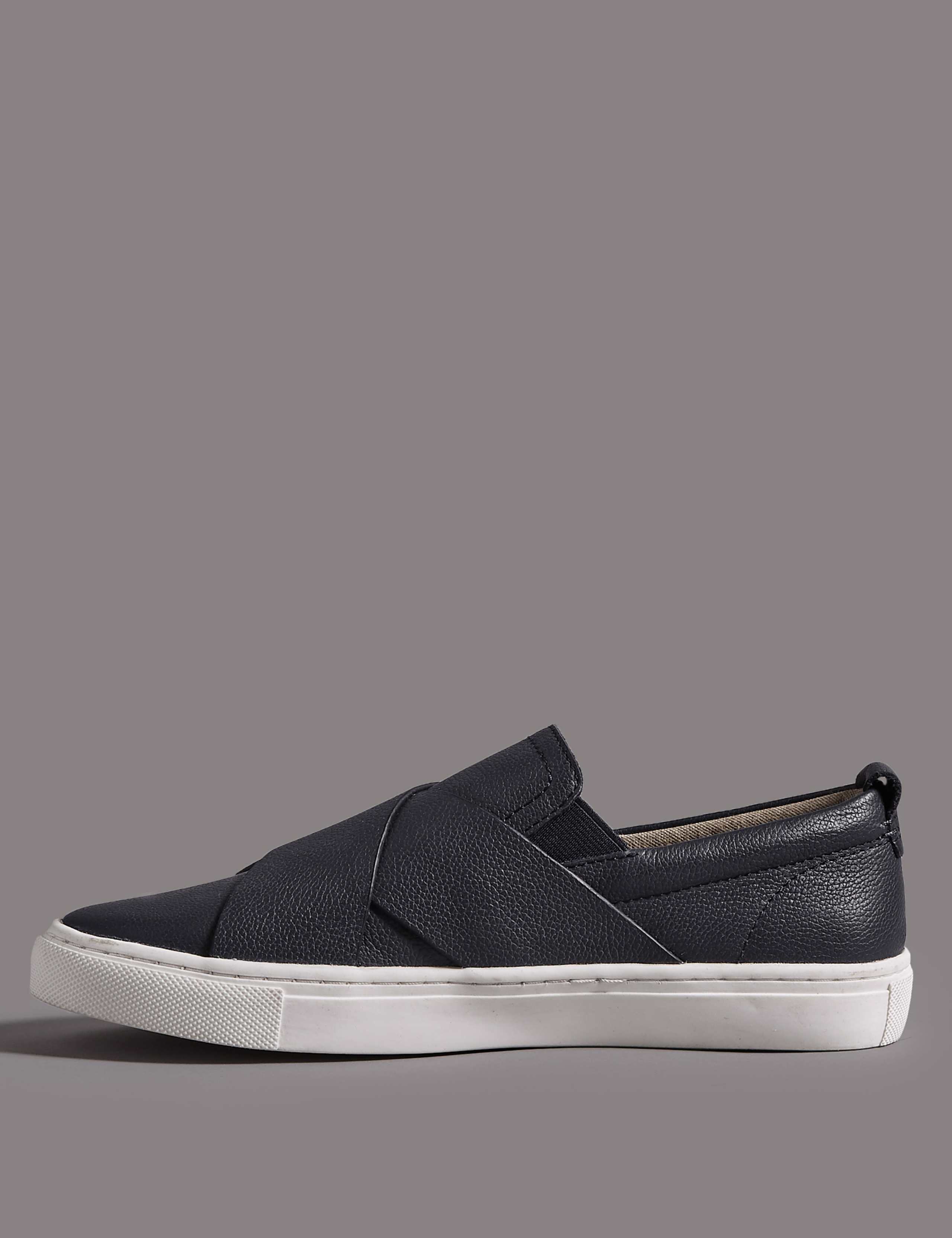 Leather Cross Strap Trainers 4 of 5