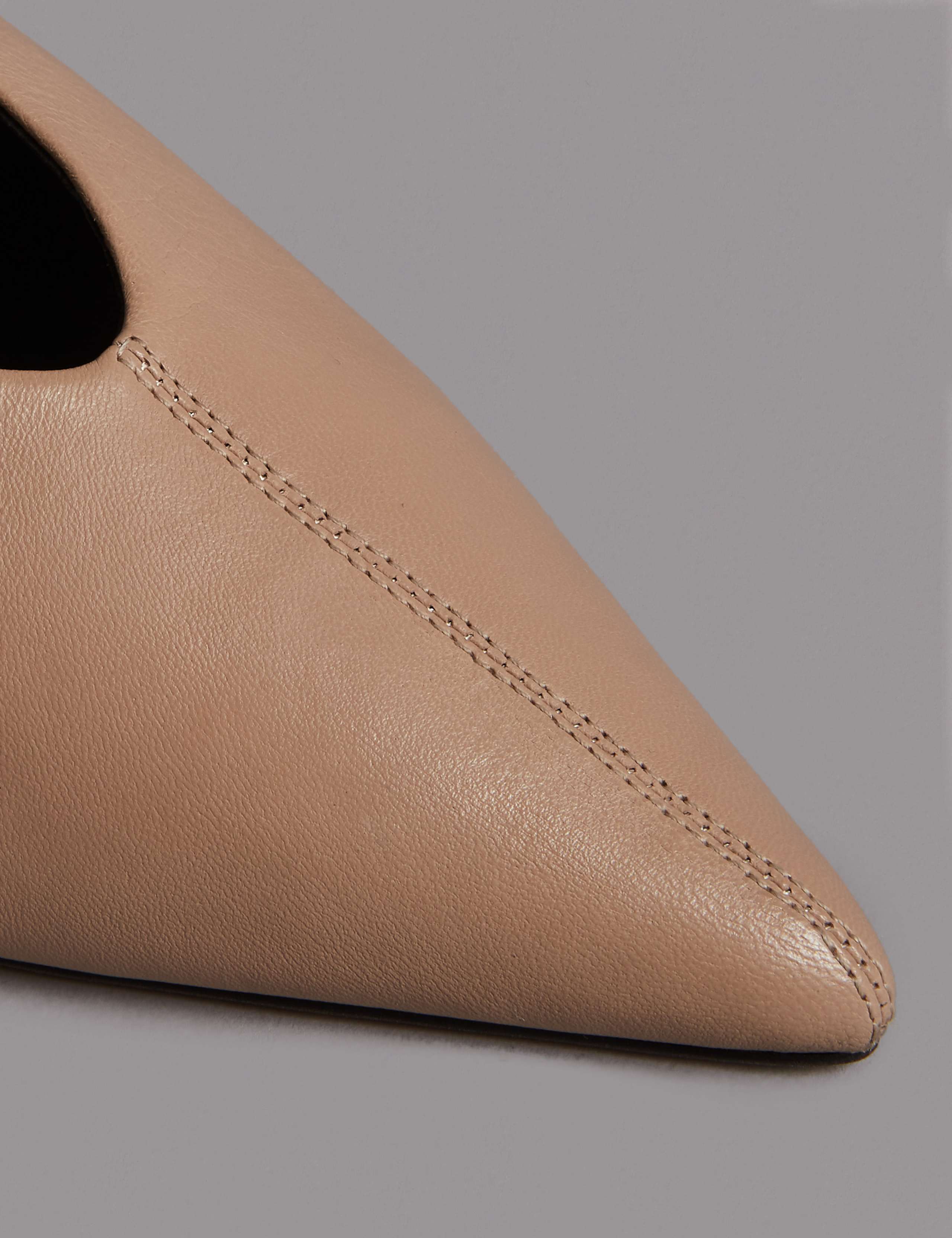 Leather Cone Heel Slingback Court Shoes 6 of 6