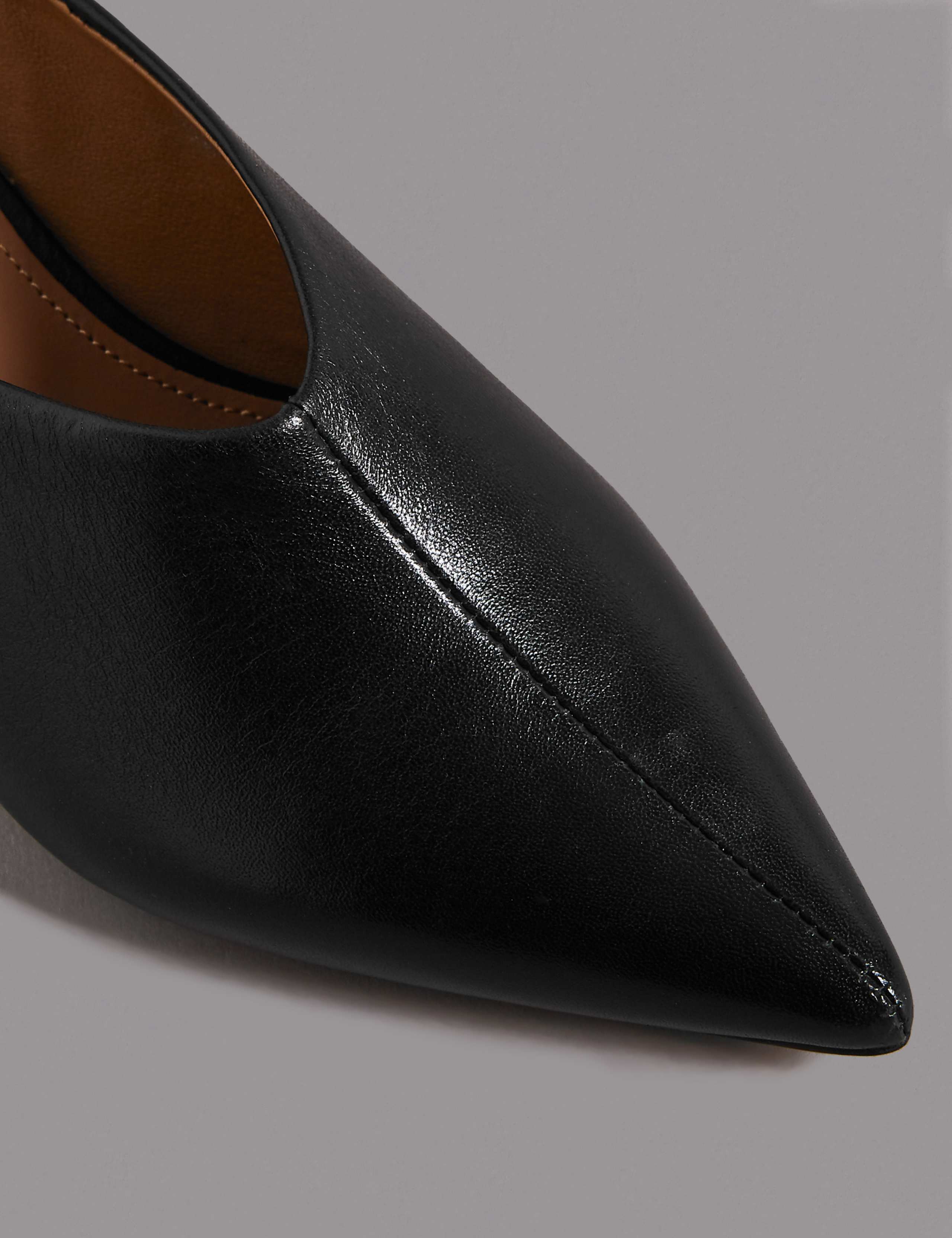 Leather Kitten Heel Slingback Court Shoes 5 of 5