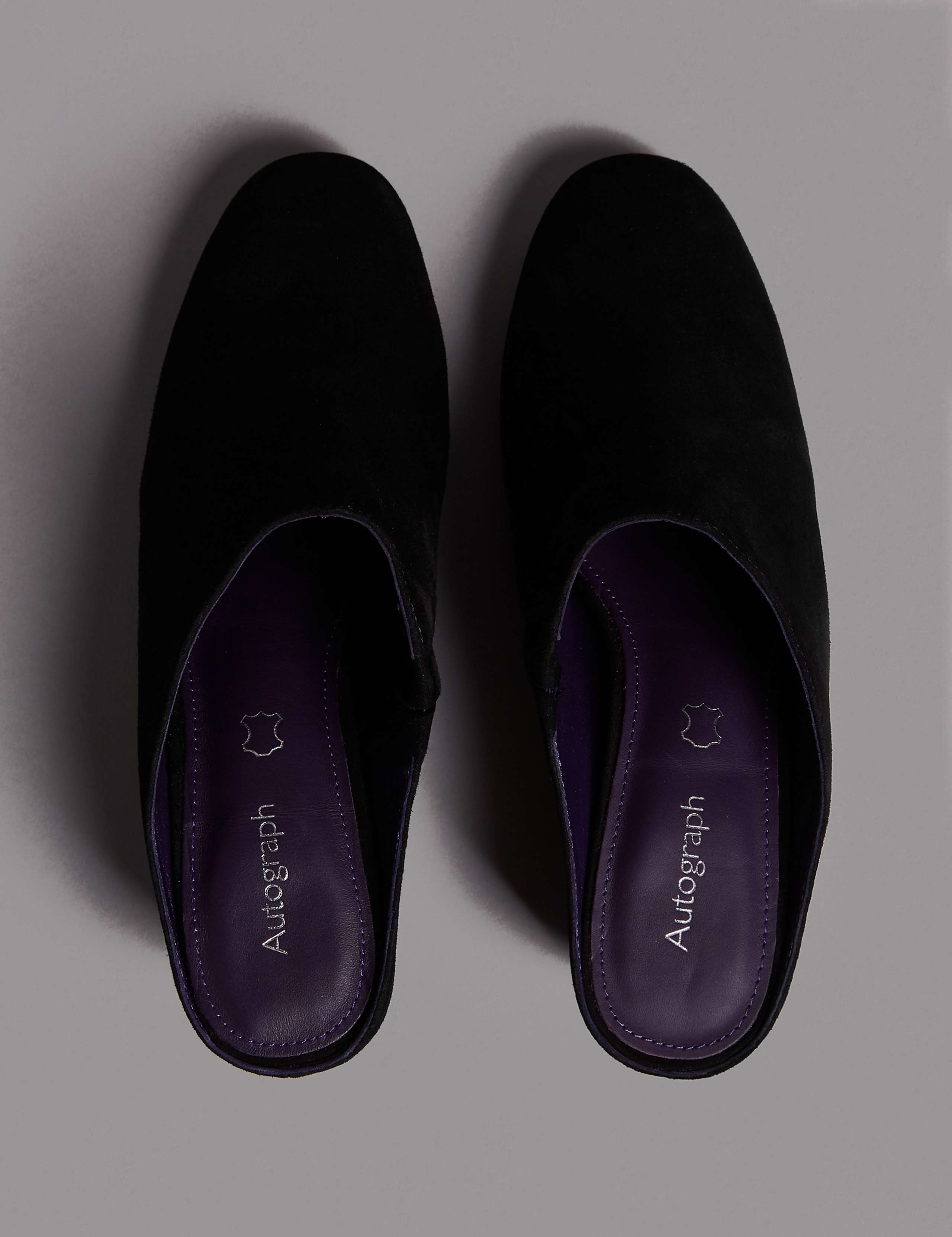 Suede Round Heel Mule Shoes 4 of 6