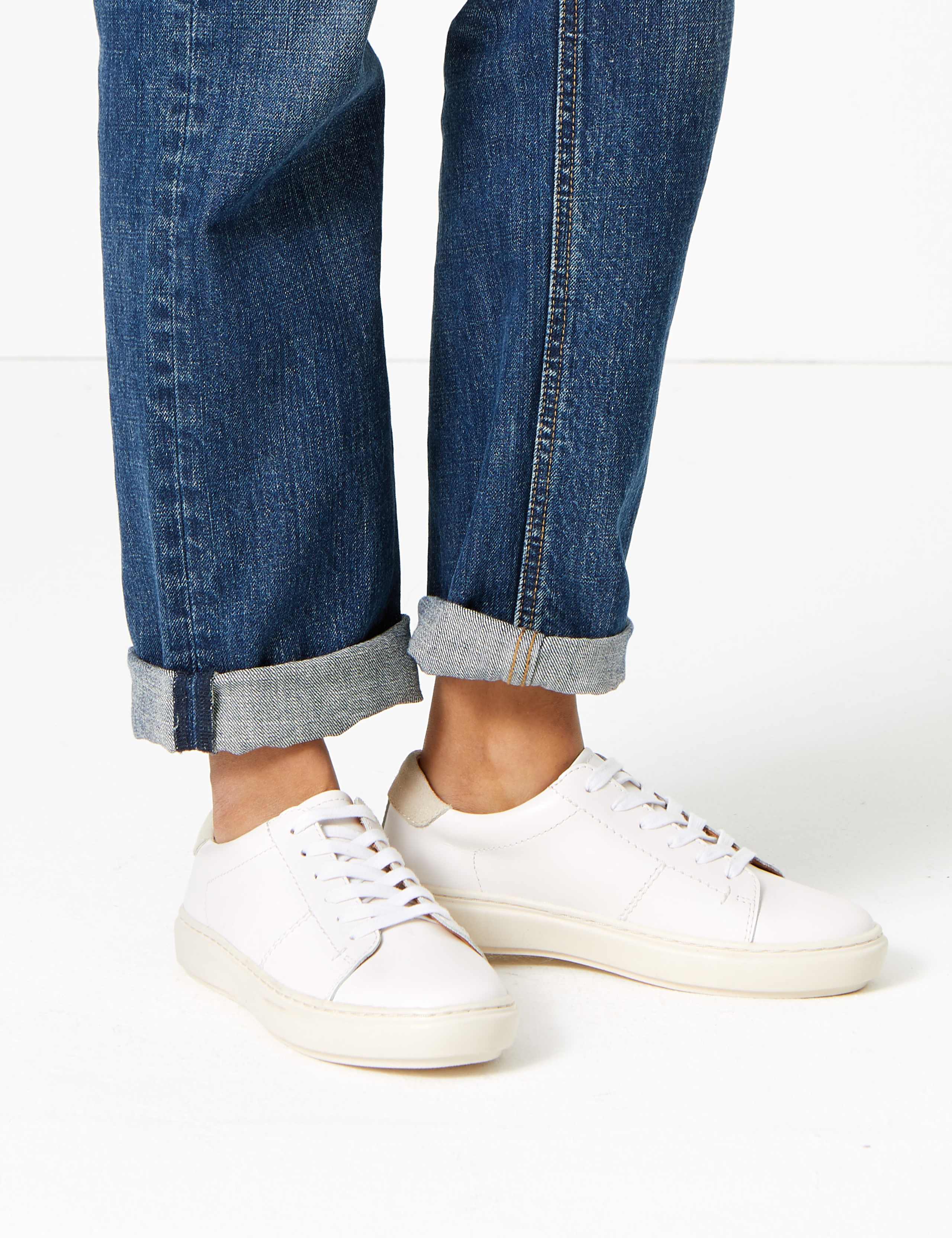 Leather Lace Up Trainers 1 of 5