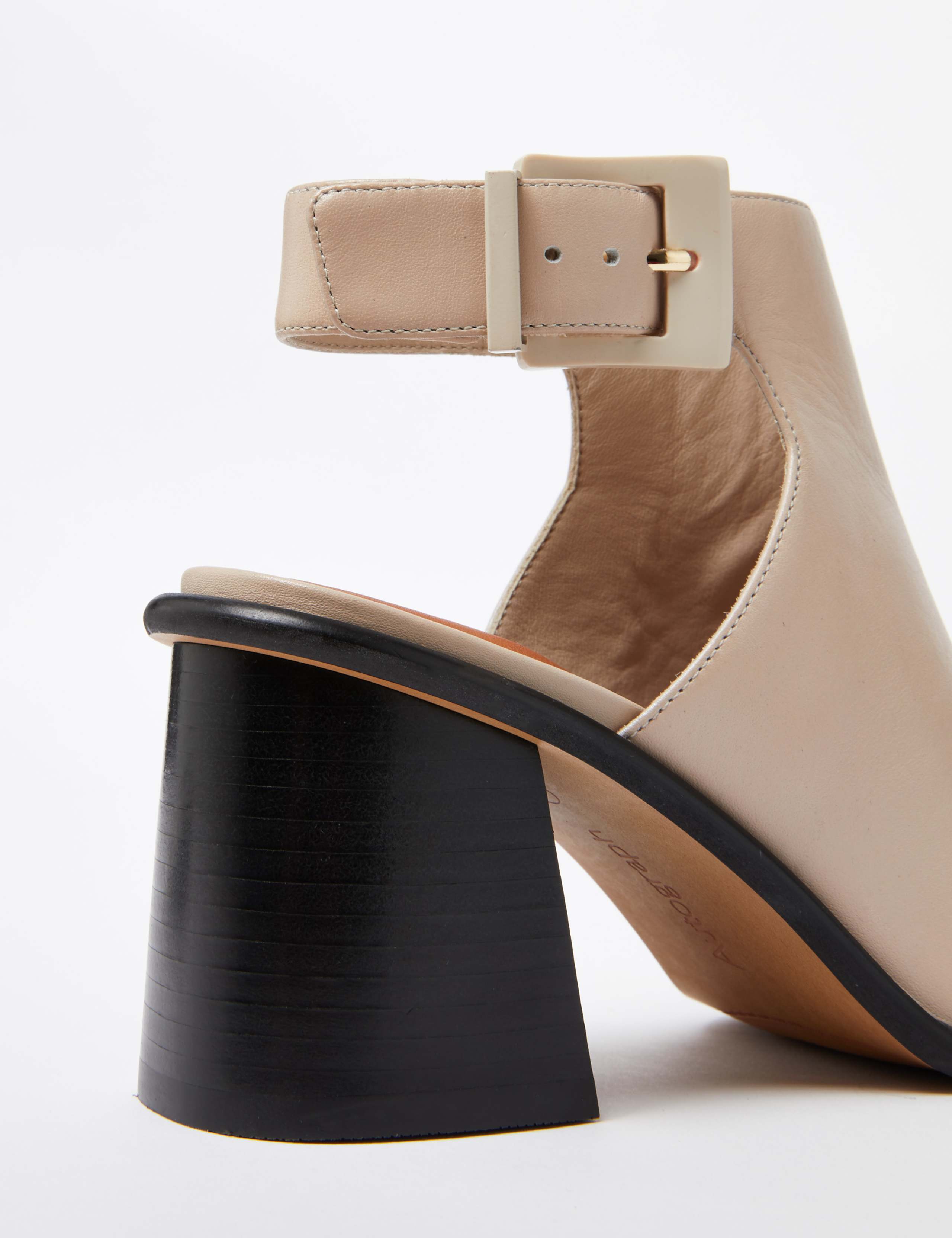 Leather Ankle Strap Open Toe Sandals 4 of 5