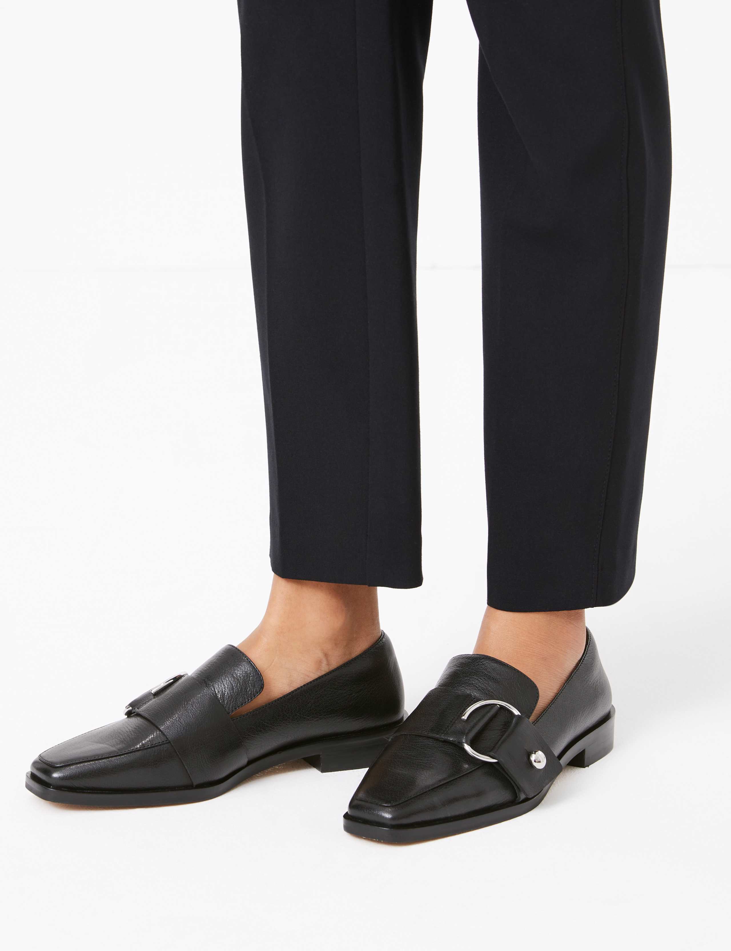 Leather Ring Detail Loafers 1 of 5