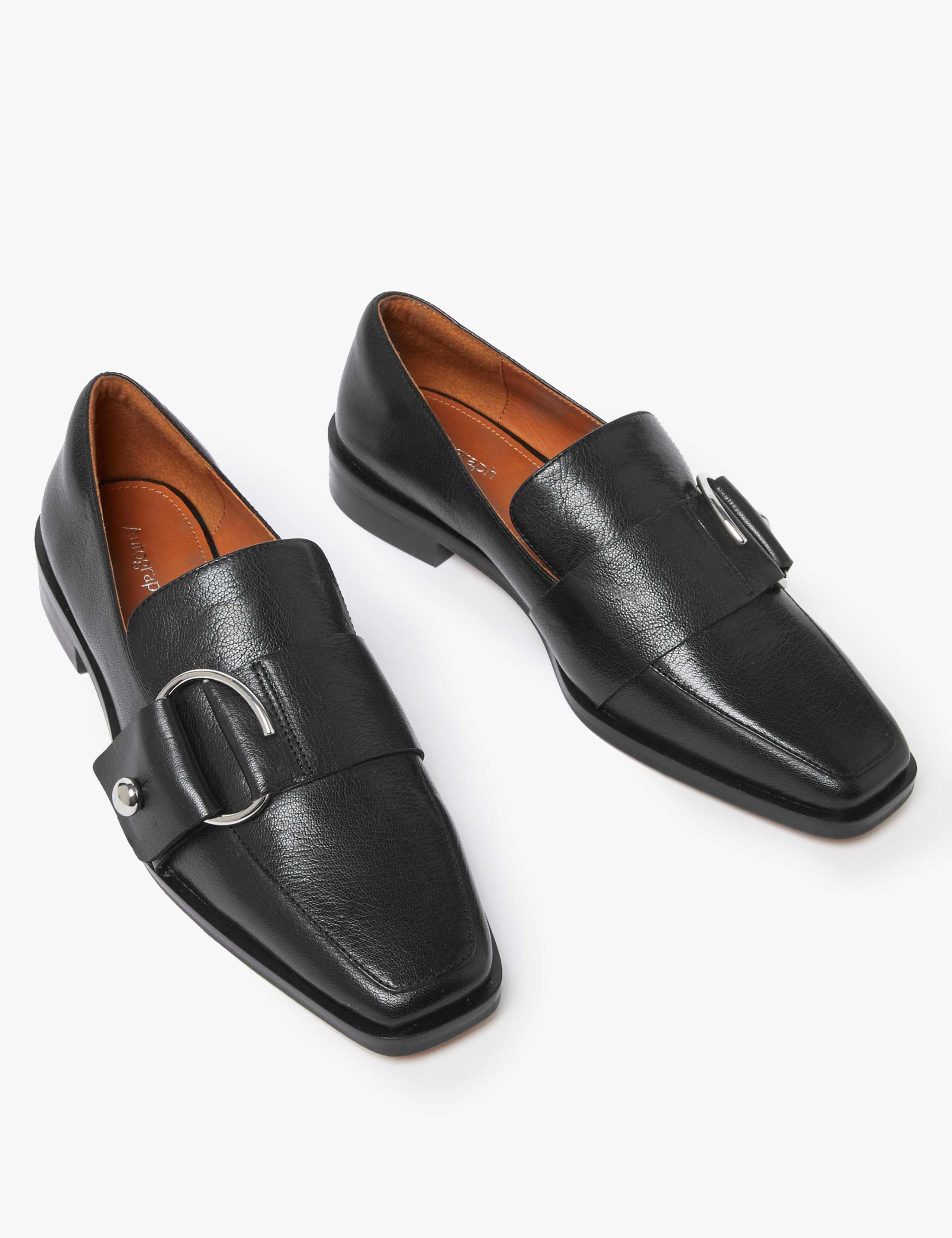 Leather Ring Detail Loafers 3 of 5