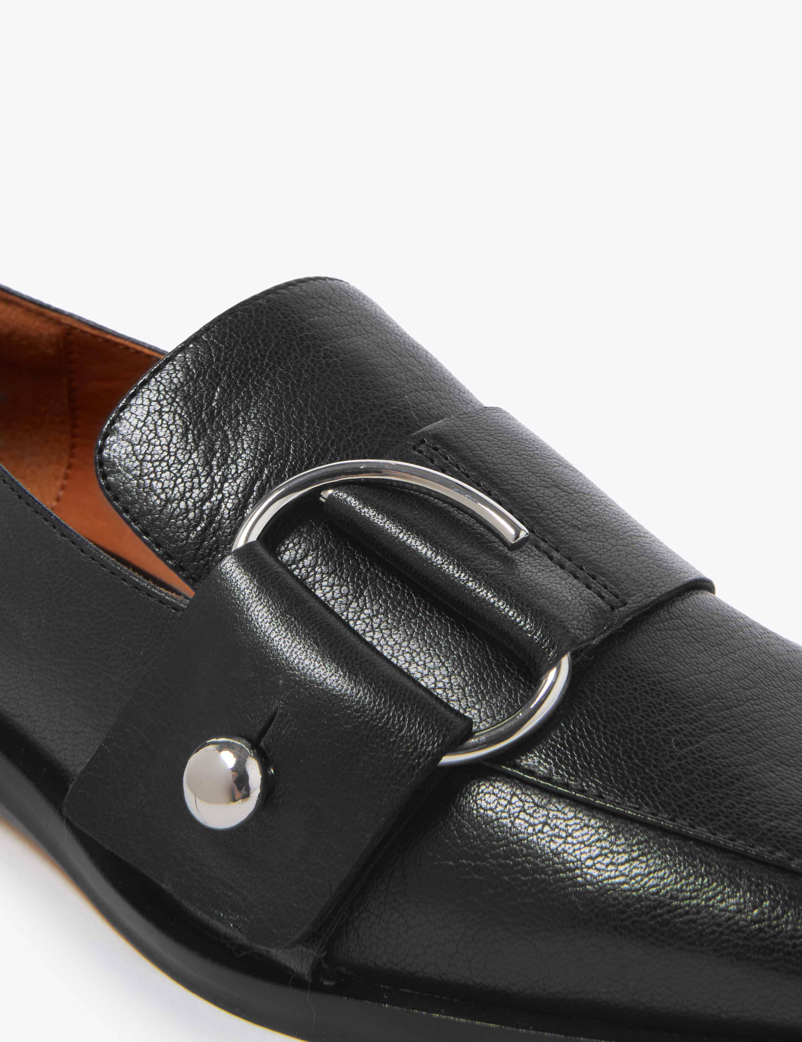 Leather Ring Detail Loafers 4 of 5