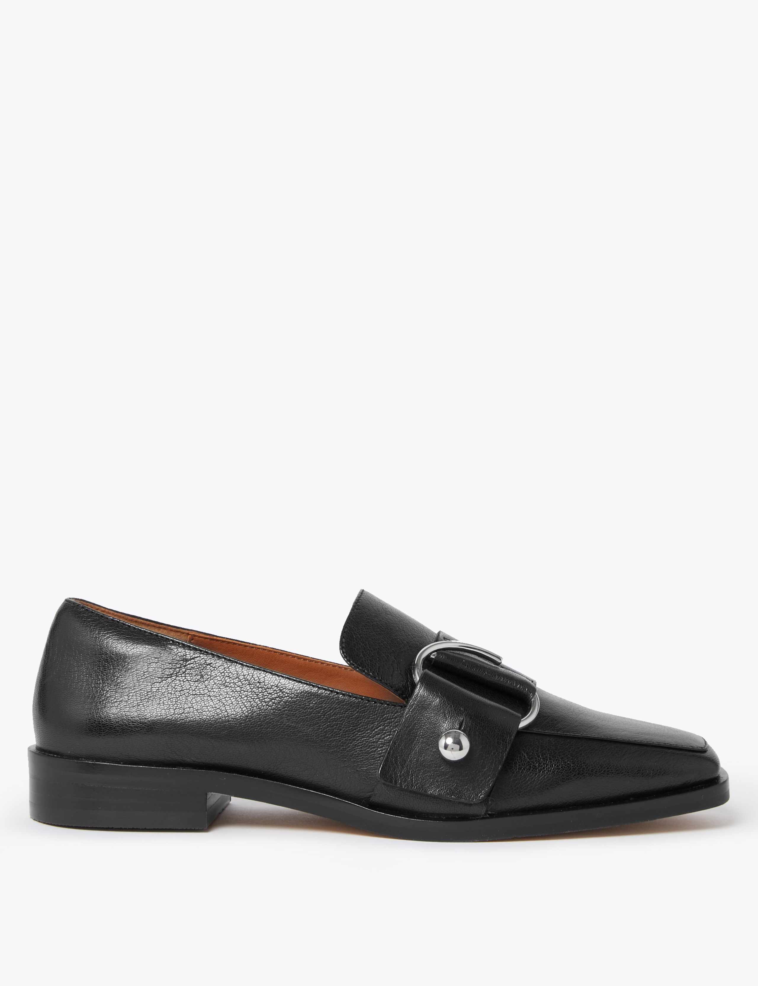 Leather Ring Detail Loafers 2 of 5