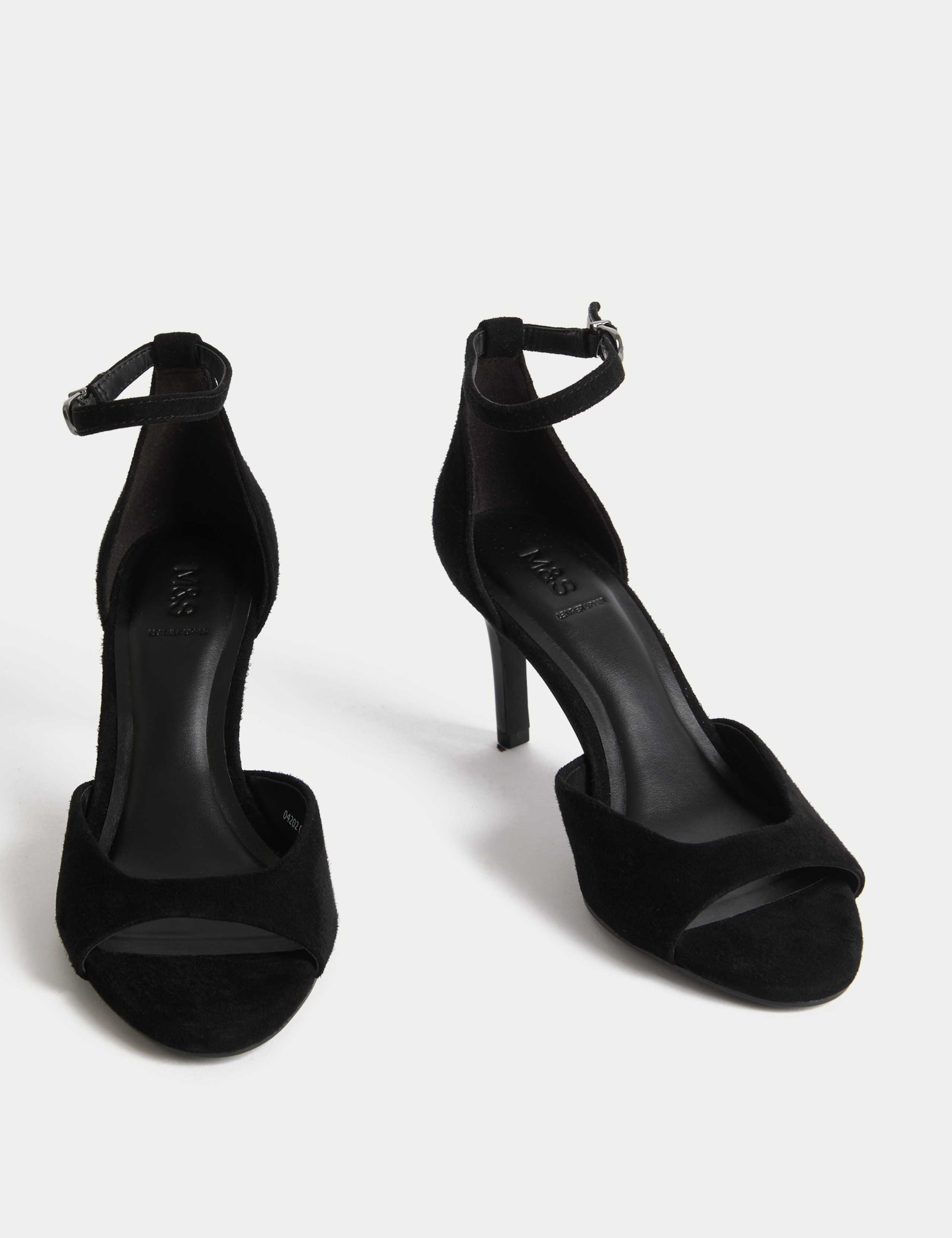 Suede Ankle Strap Stiletto Heel Sandals 2 of 3