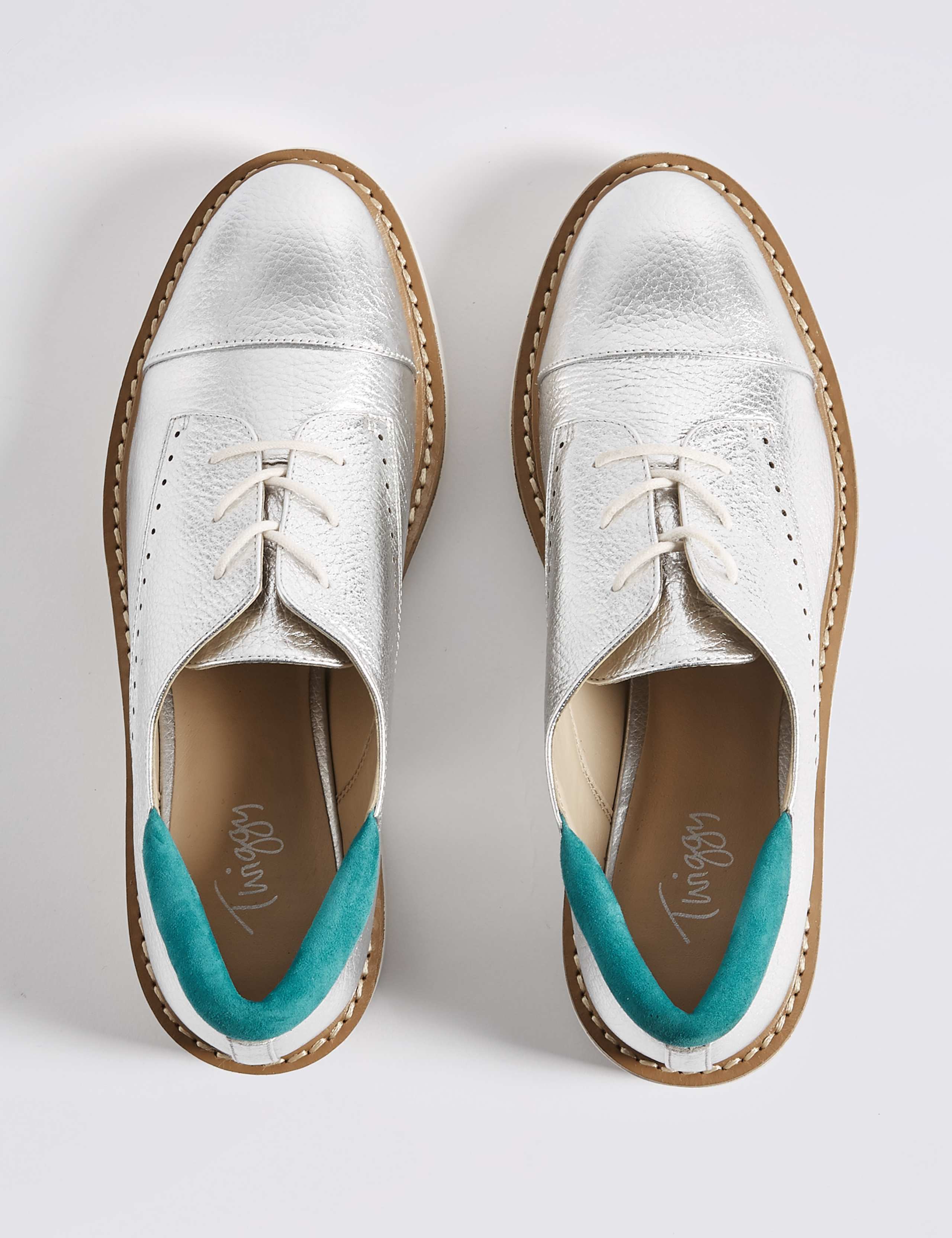 Leather Flatform Brogue Shoes 4 of 6