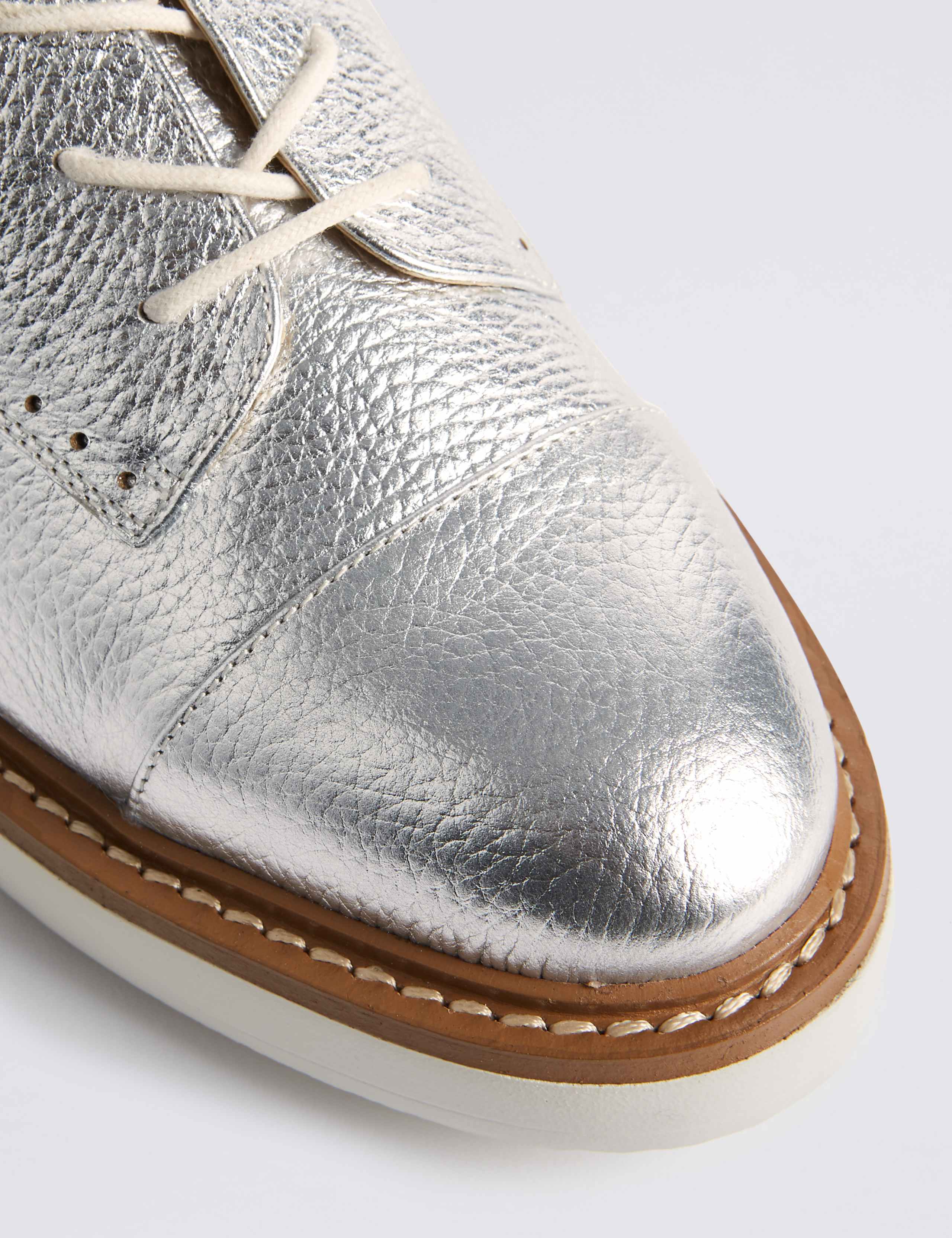 Leather Flatform Brogue Shoes 6 of 6