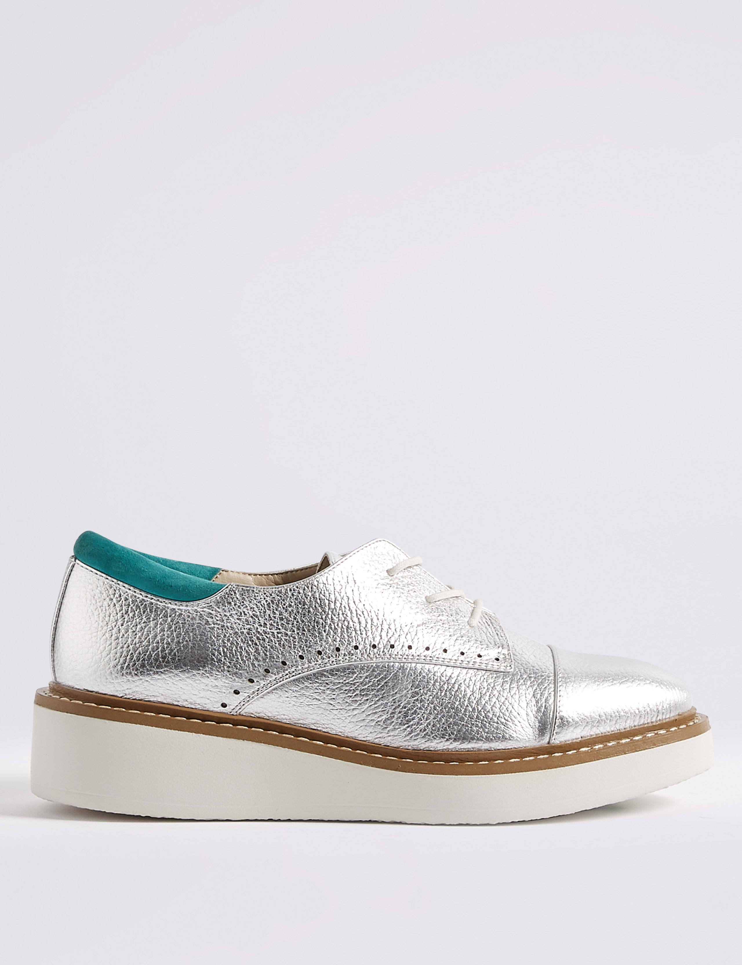 Leather Flatform Brogue Shoes 2 of 6