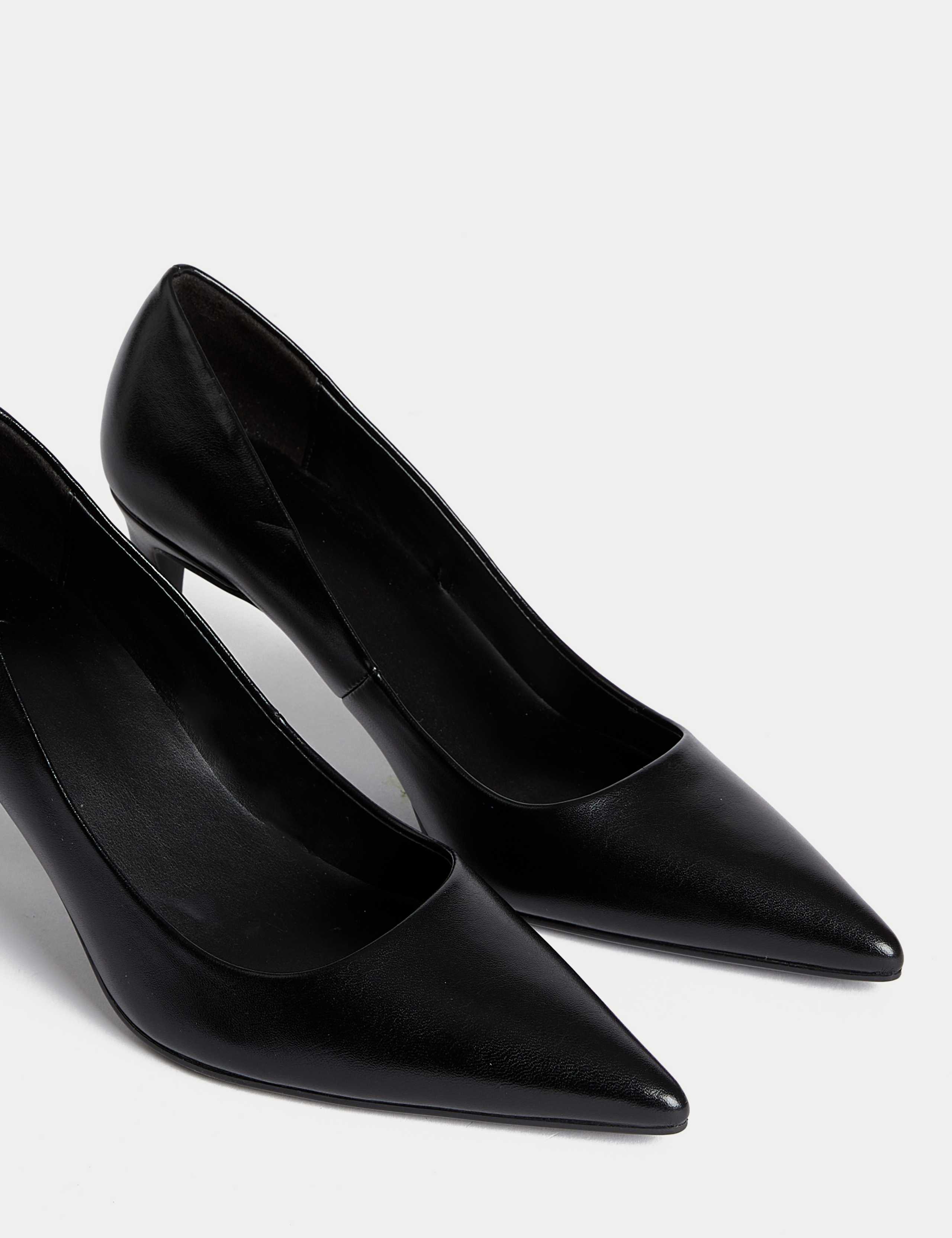 Mid Heel Pointed Court Shoes 3 of 3