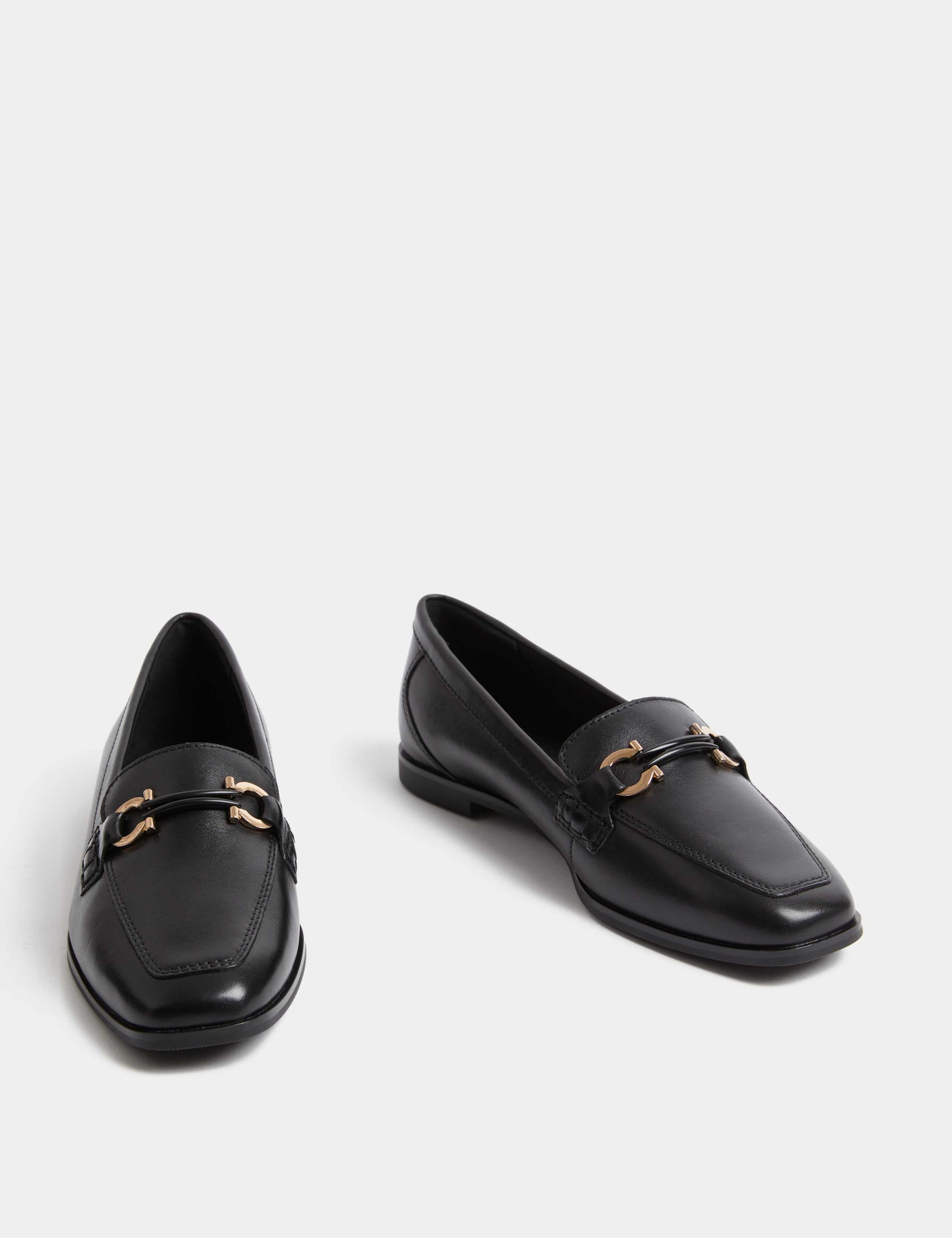 Leather Trim Square Toe Loafers 2 of 3
