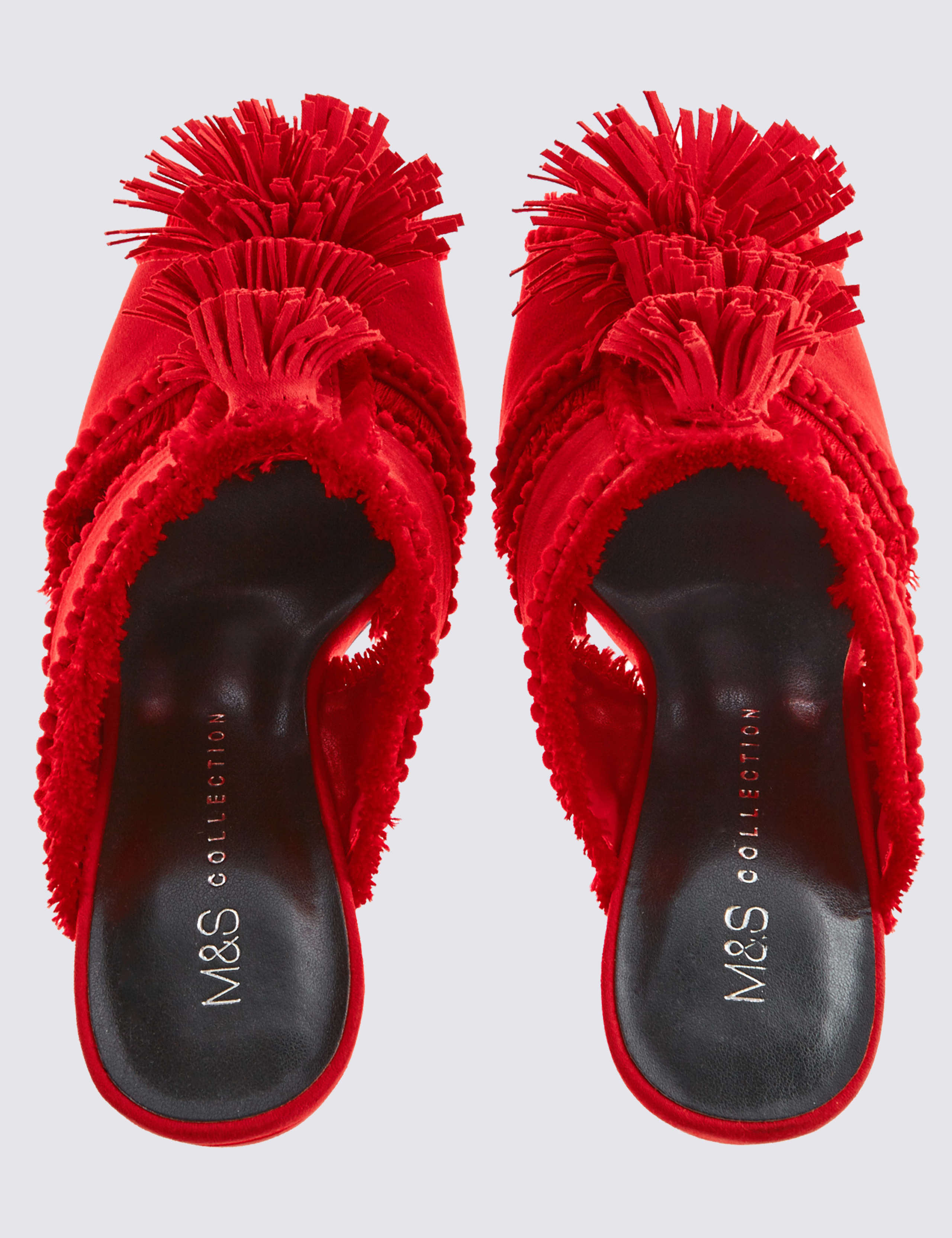 Angular Pom Pom Mule Sandals with Insolia® 4 of 6