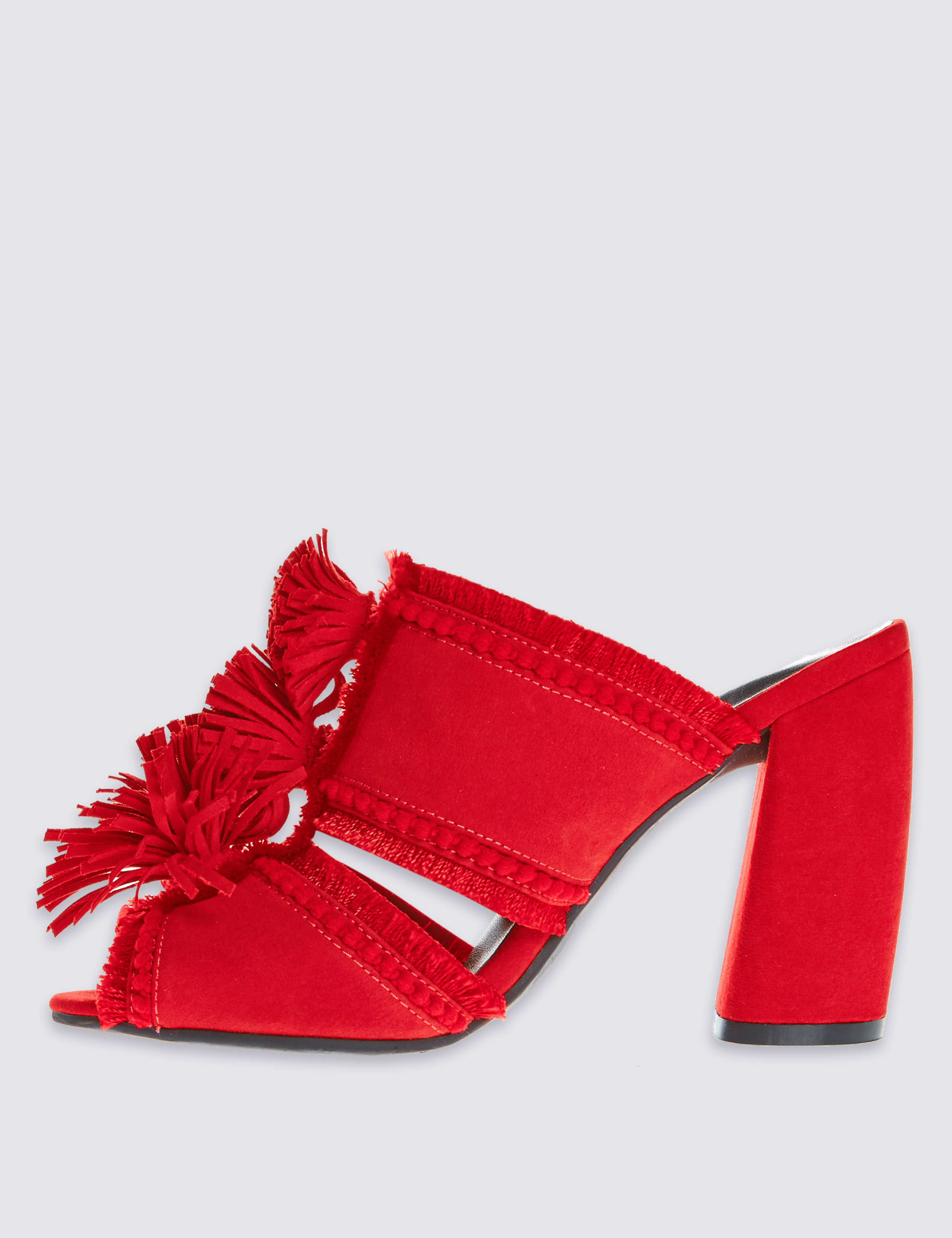 Angular Pom Pom Mule Sandals with Insolia® 5 of 6