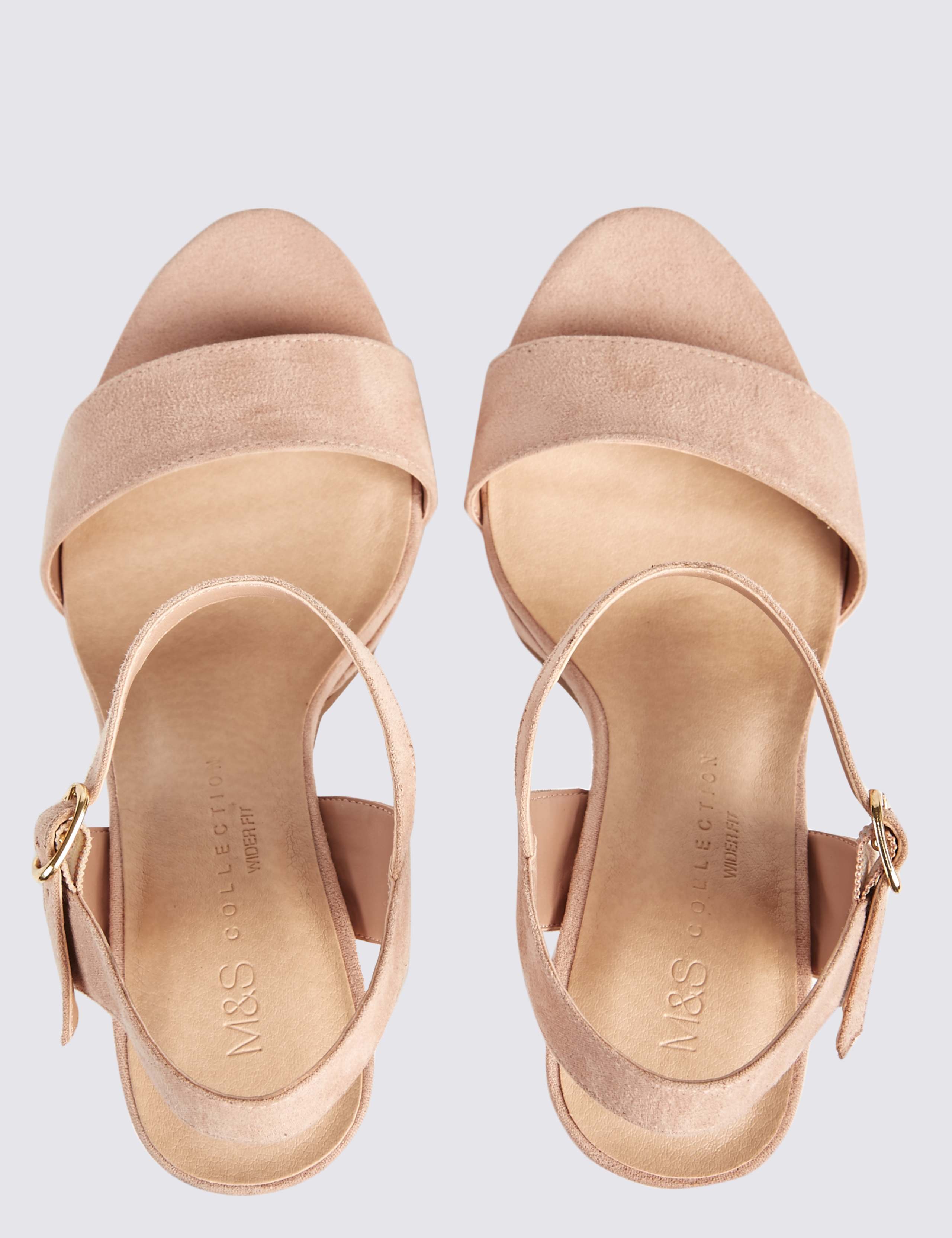 Wide Fit Angular Heel Platform Sandals 4 of 6