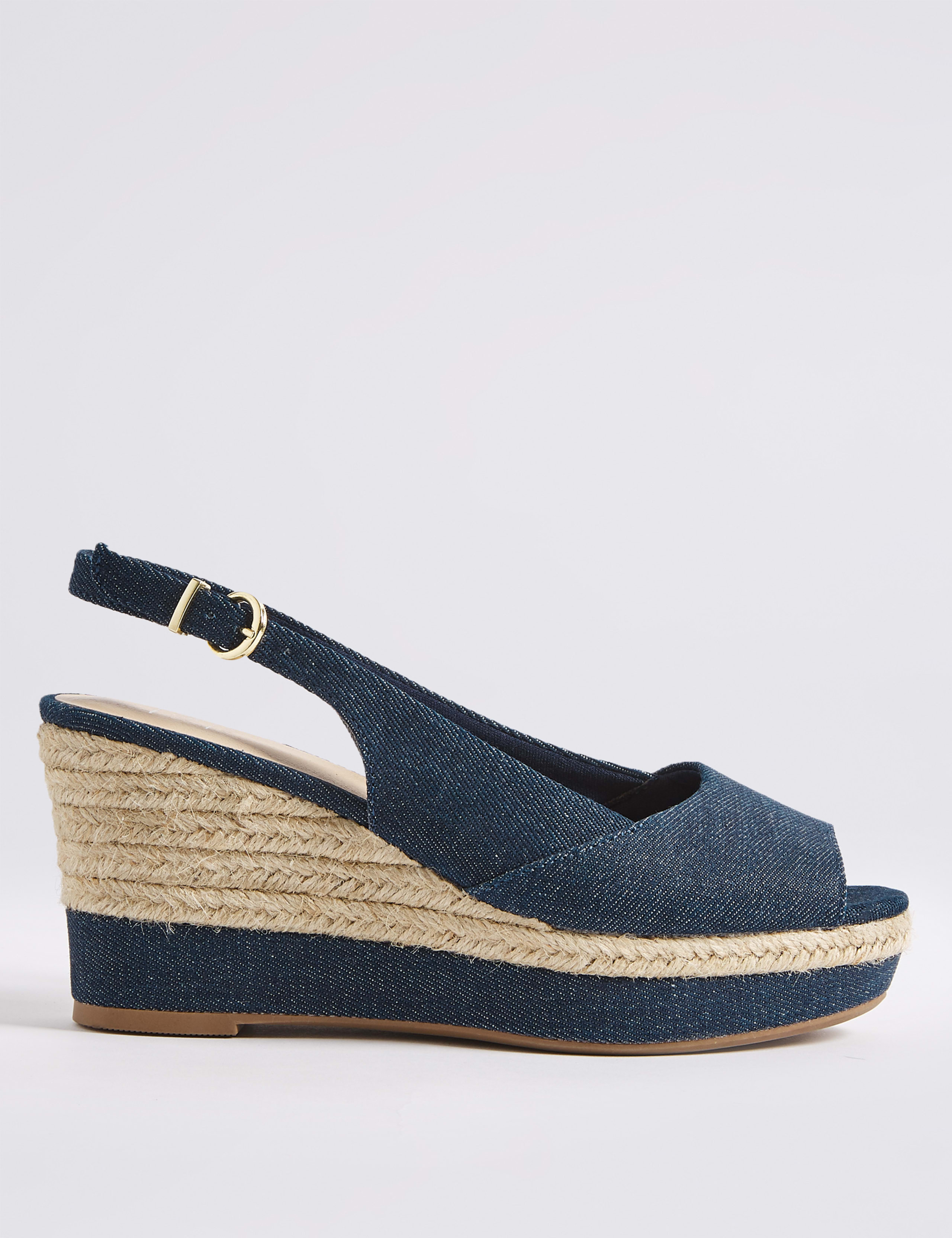 Wide Fit Wedge Heel Peep Toes Sandals 2 of 6