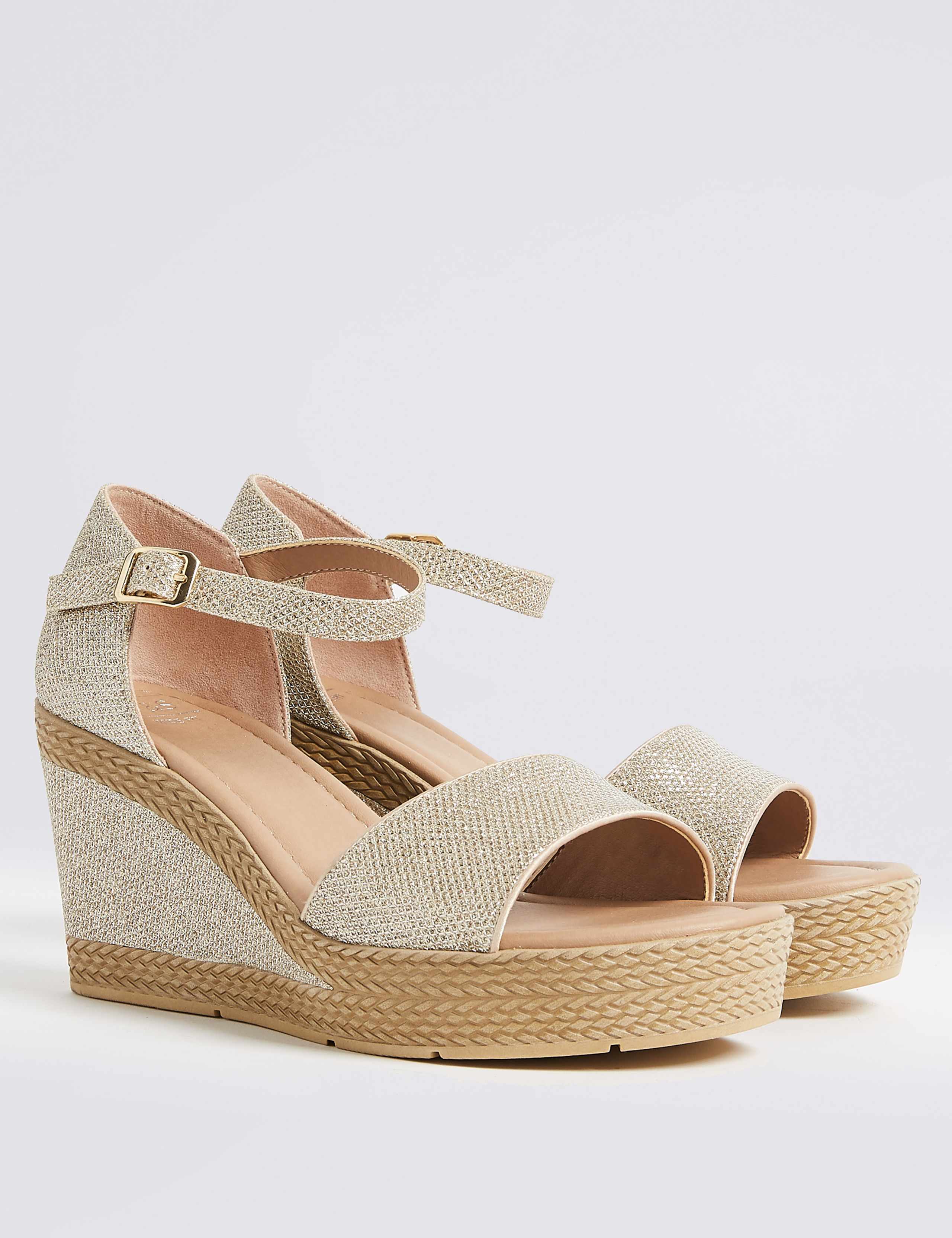 Wide Fit High Heel Two Band Sandals 3 of 6