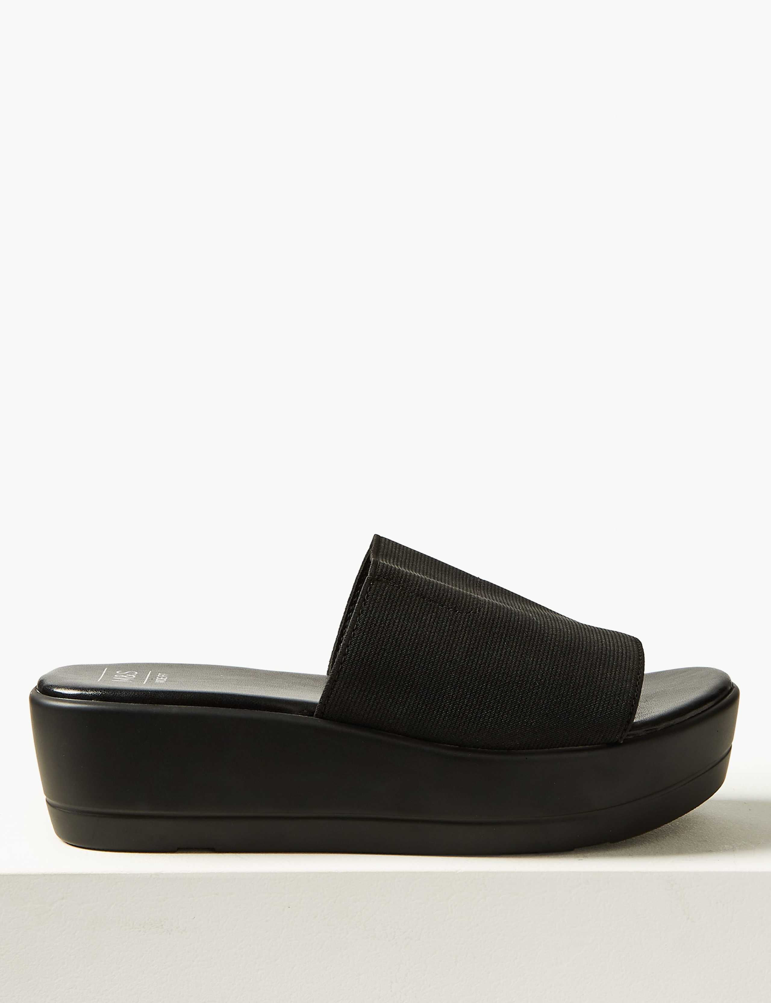 Wide Fit Wedge Heel Mule Sandals 2 of 6