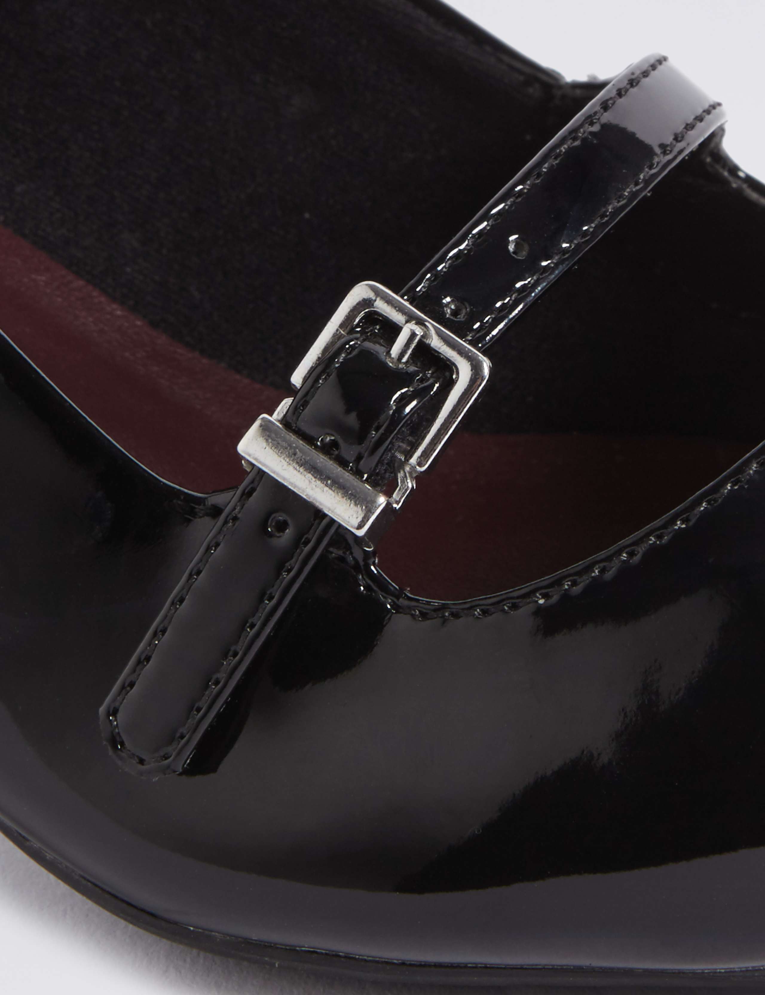 Wide Fit Kitten Heel Bar Court Shoes 6 of 6