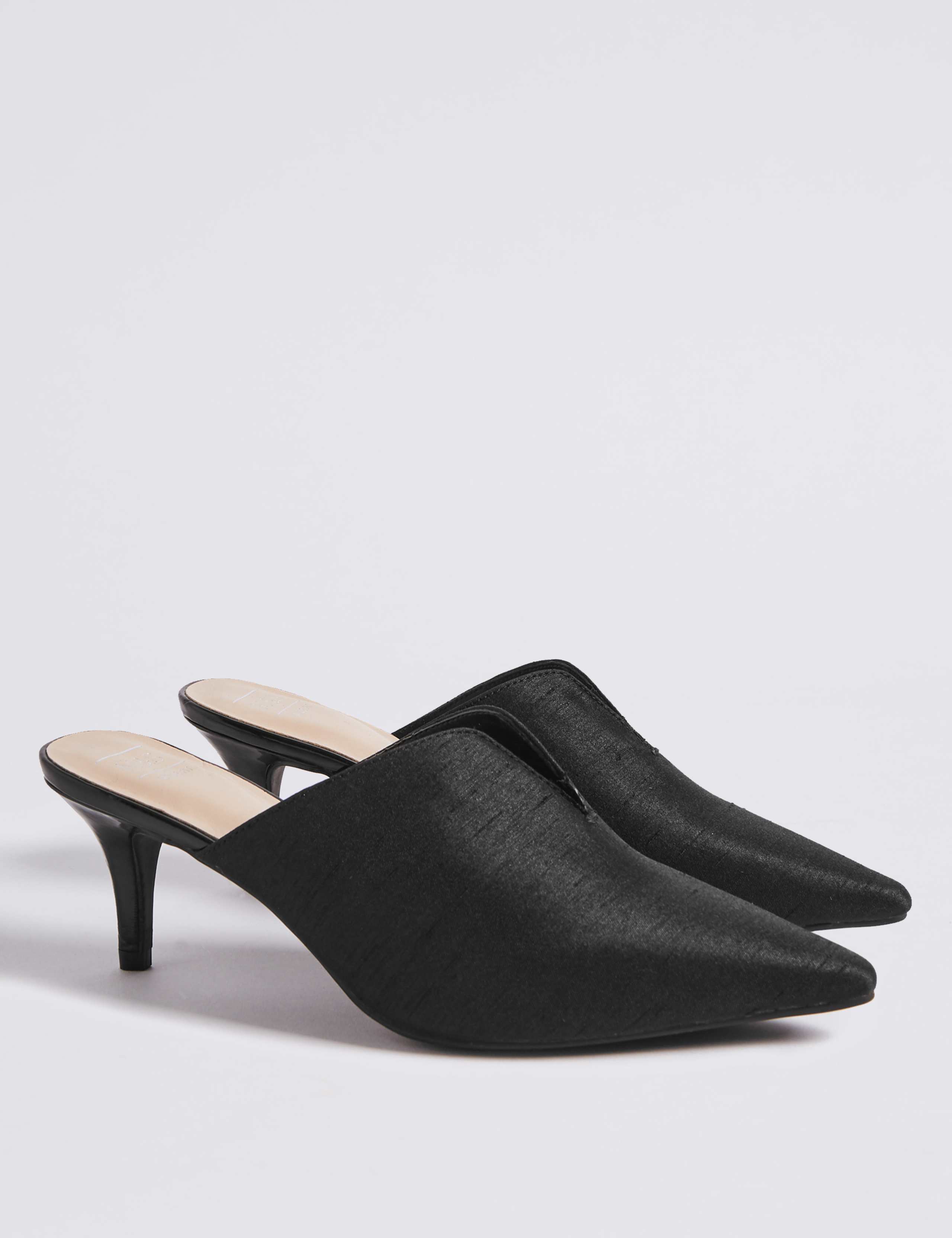 Wide Fit Kitten Heel Mule Shoes 3 of 6