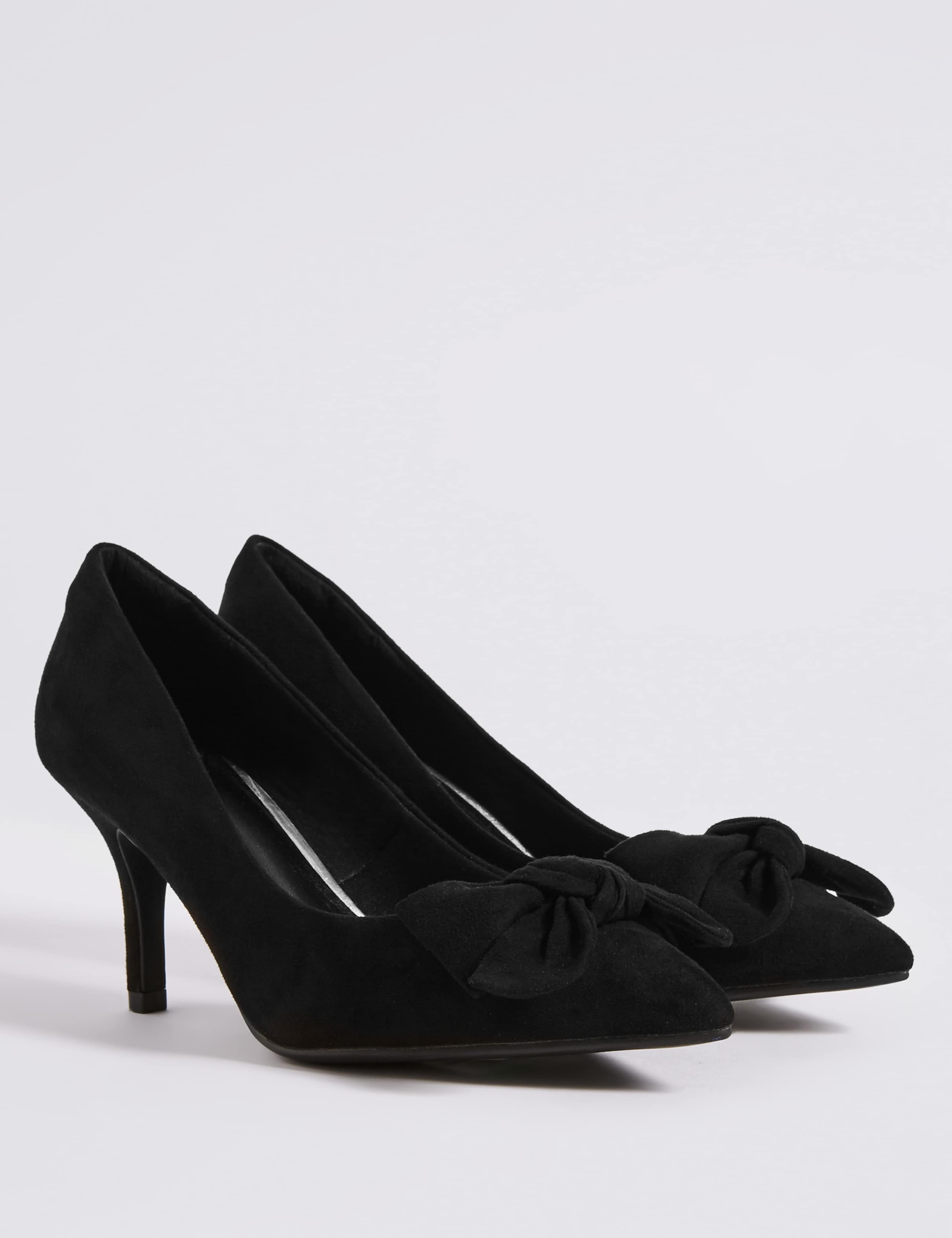 Extra Wide Fit Stiletto Heel Bow Court Shoes 2 of 5