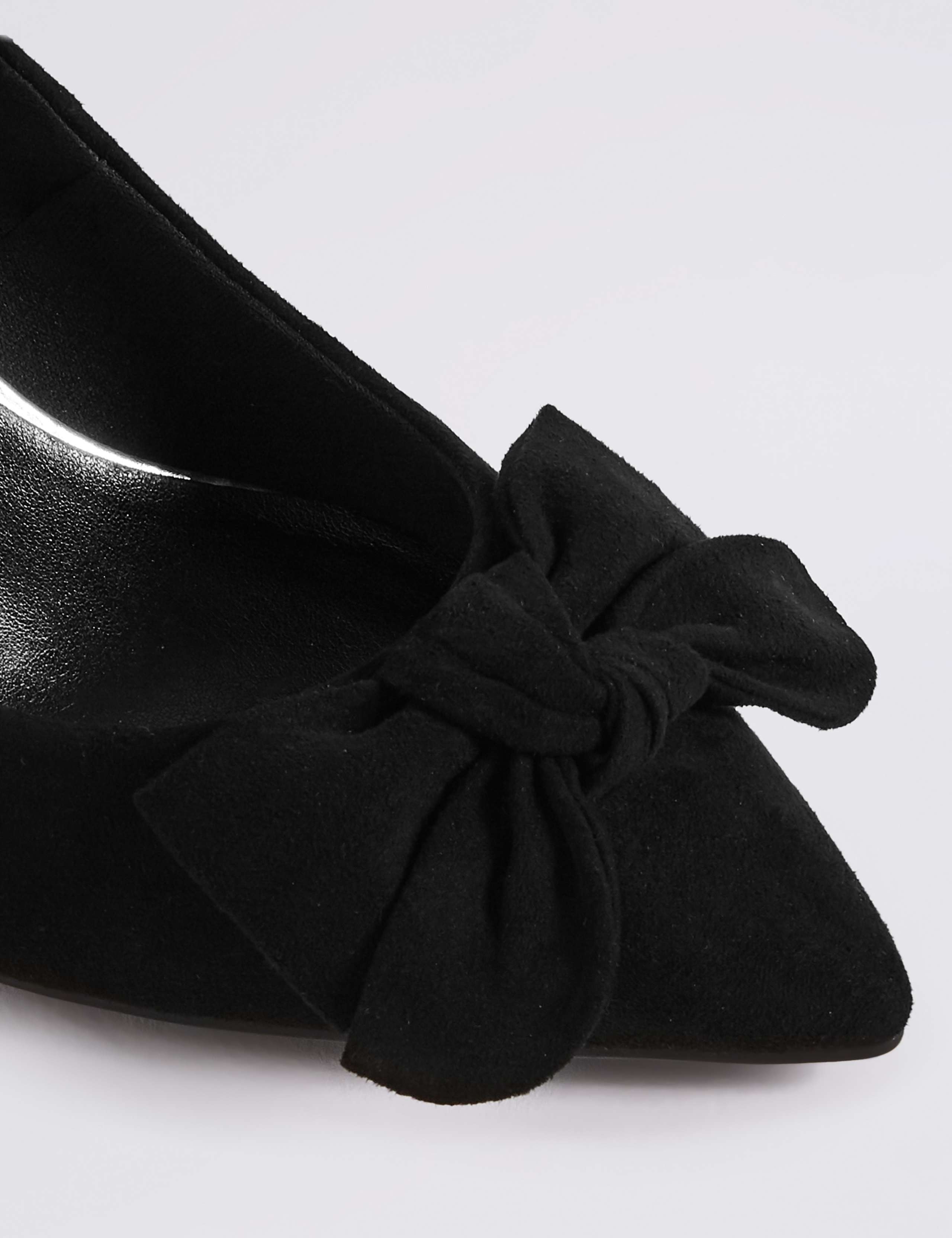 Extra Wide Fit Stiletto Heel Bow Court Shoes 5 of 5